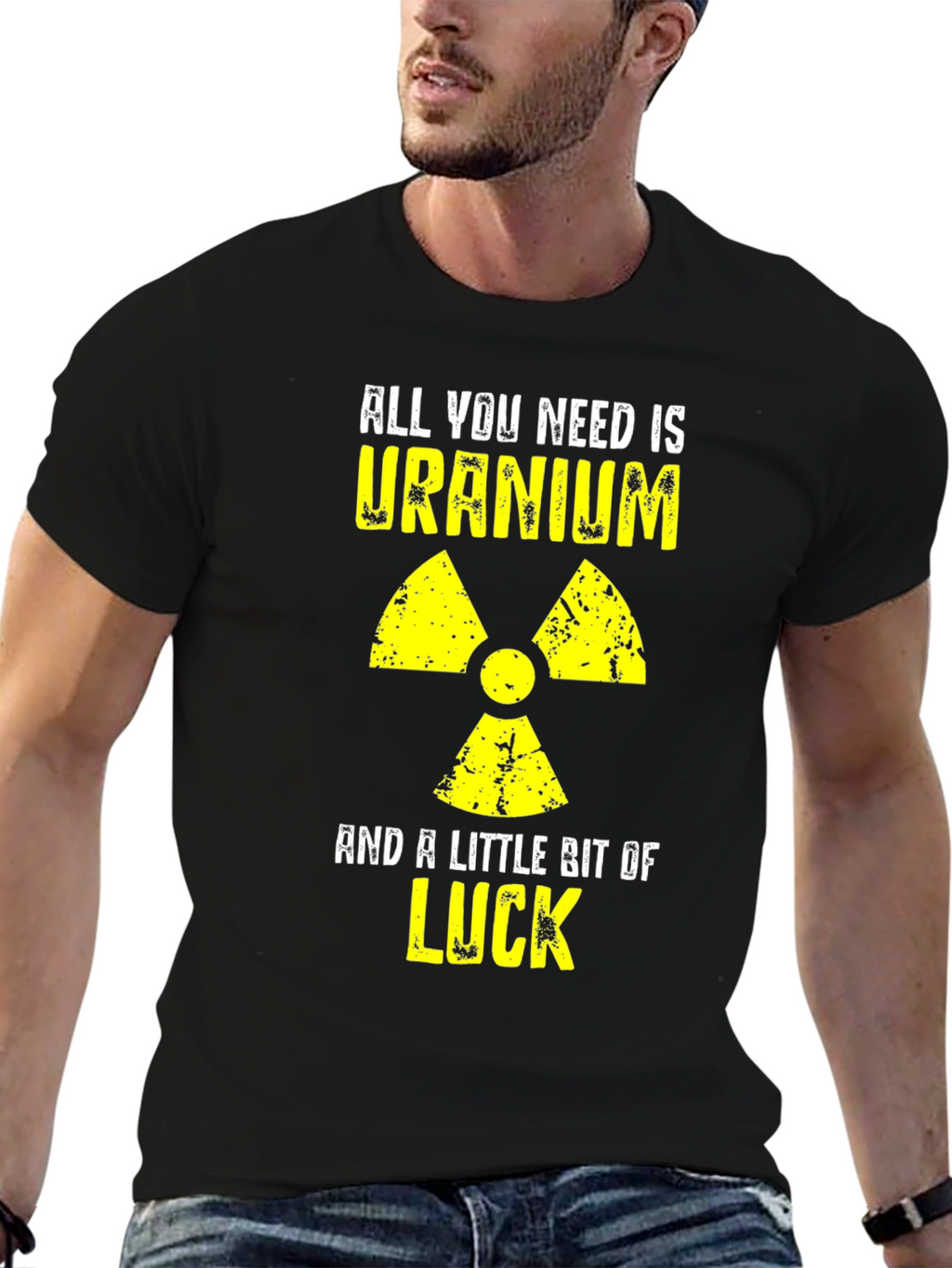 Uranium & Luck Graphic Tee - Funny Nuclear T-Shirt
