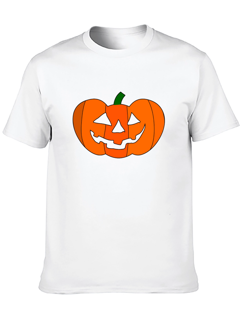Halloween Pumpkin Graphic Tee - Black Cotton Shirt