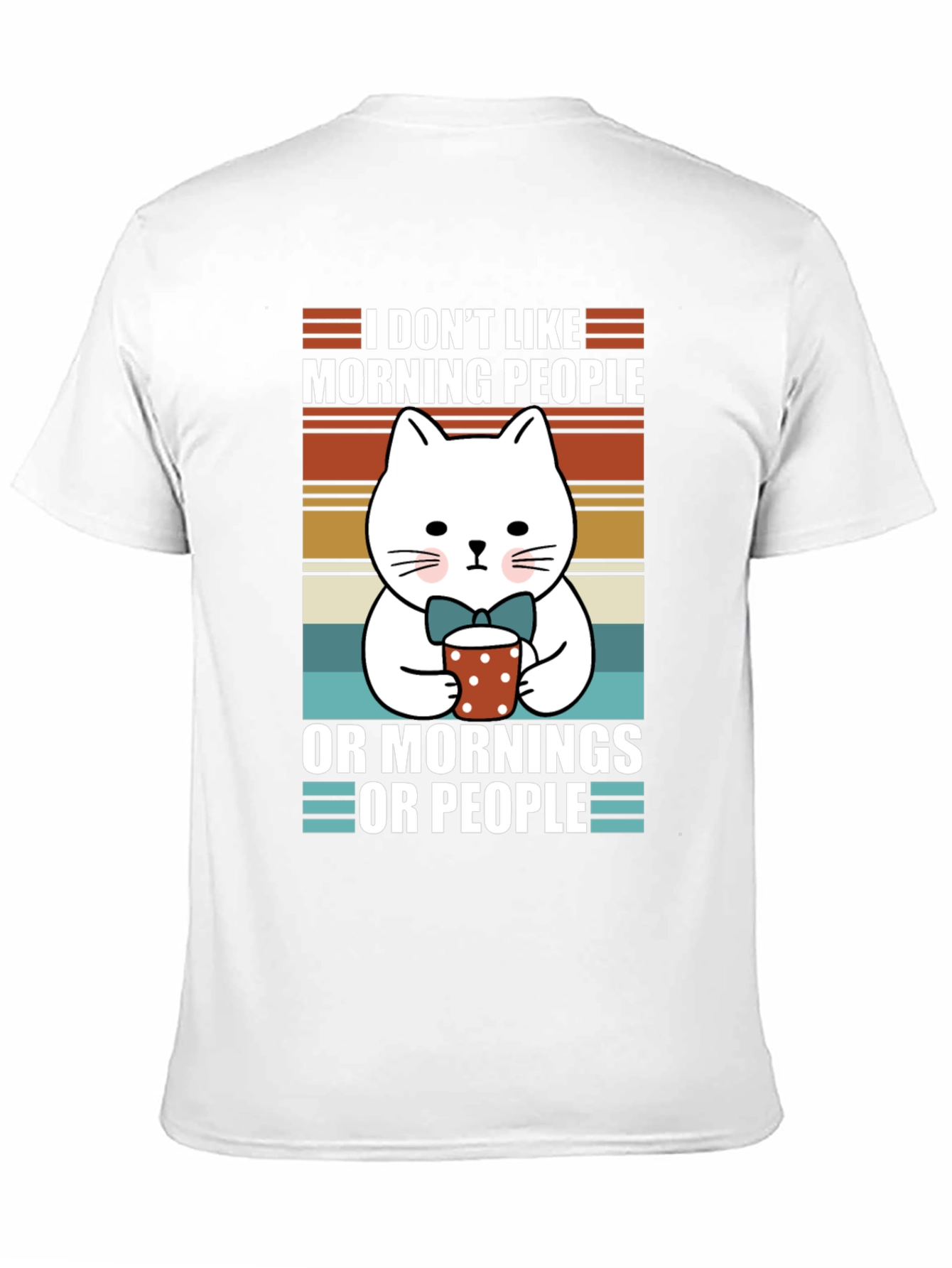 Funny Cat Morning People T-Shirt