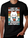 Funny Cat Morning People T-Shirt