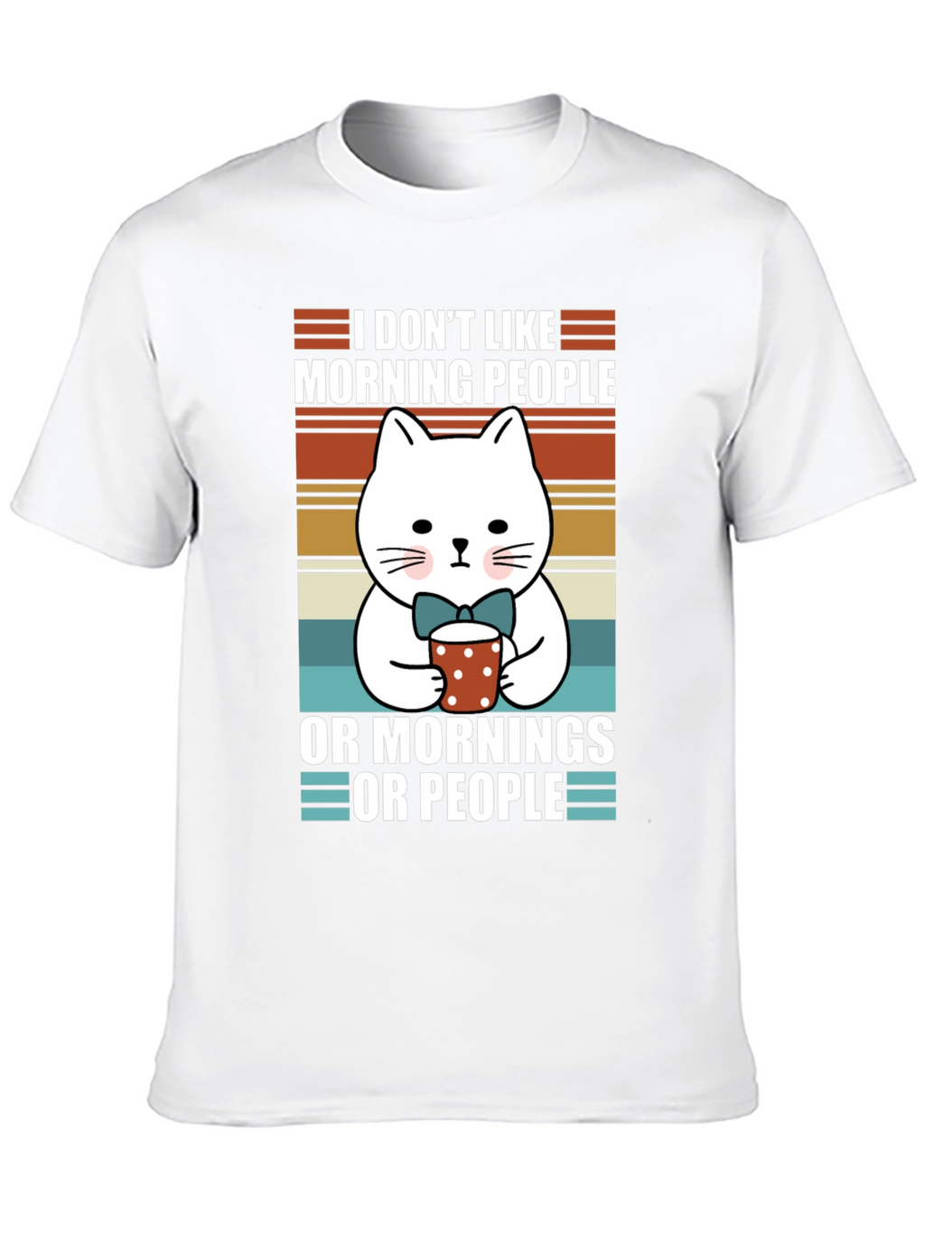 Funny Cat Morning People T-Shirt