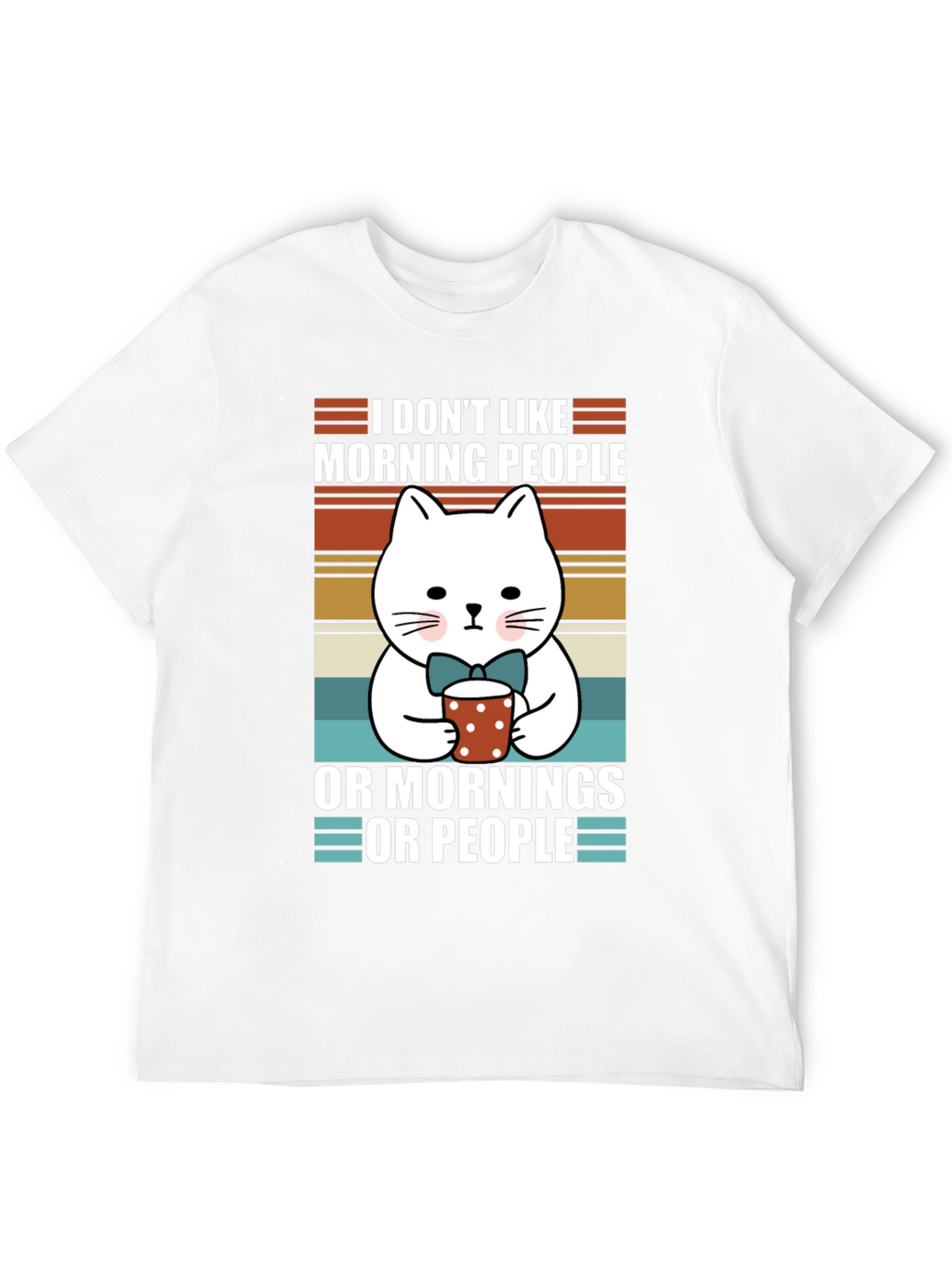 Funny Cat Morning People T-Shirt
