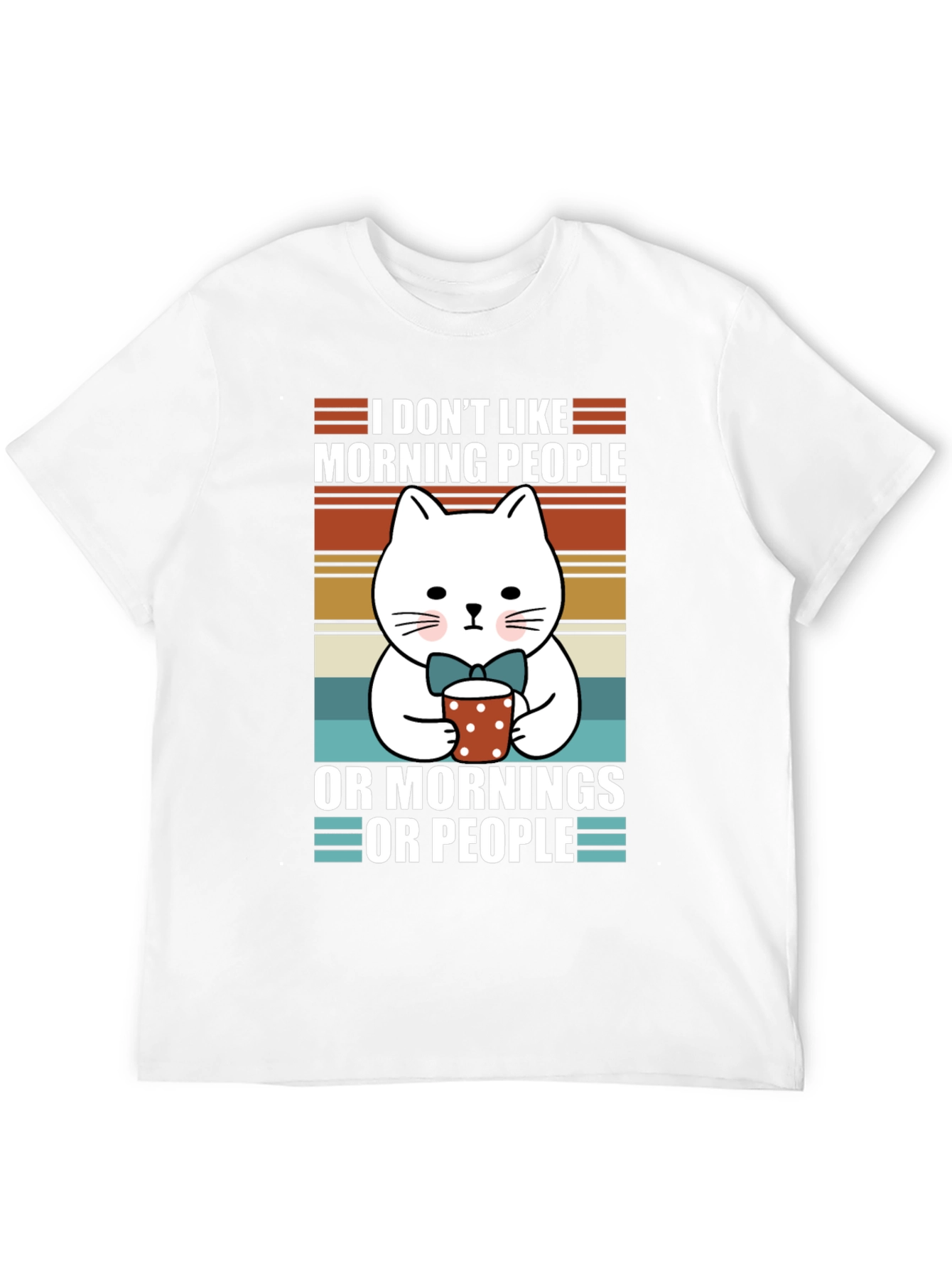 Funny Cat Morning People T-Shirt