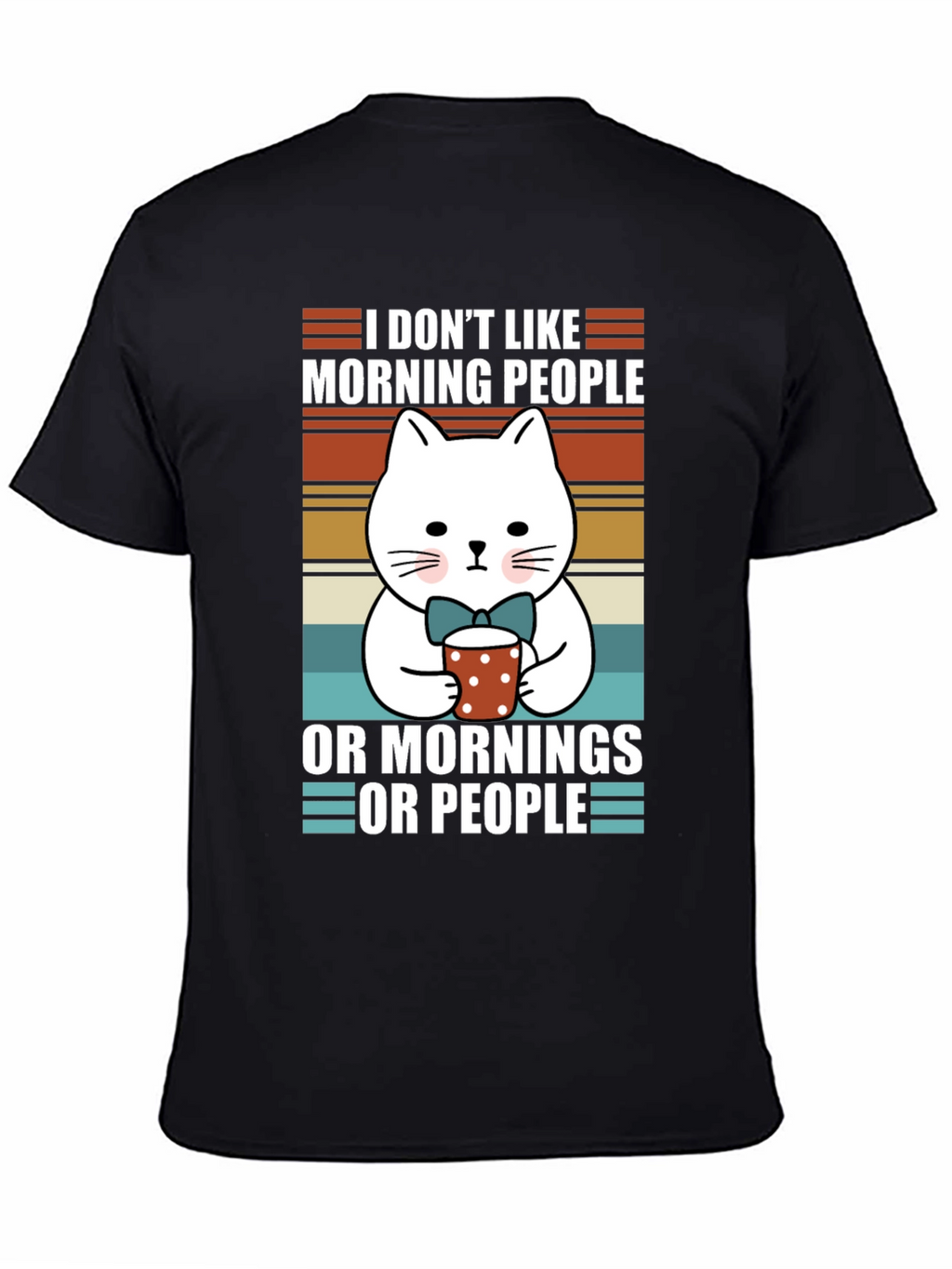 Funny Cat Morning People T-Shirt