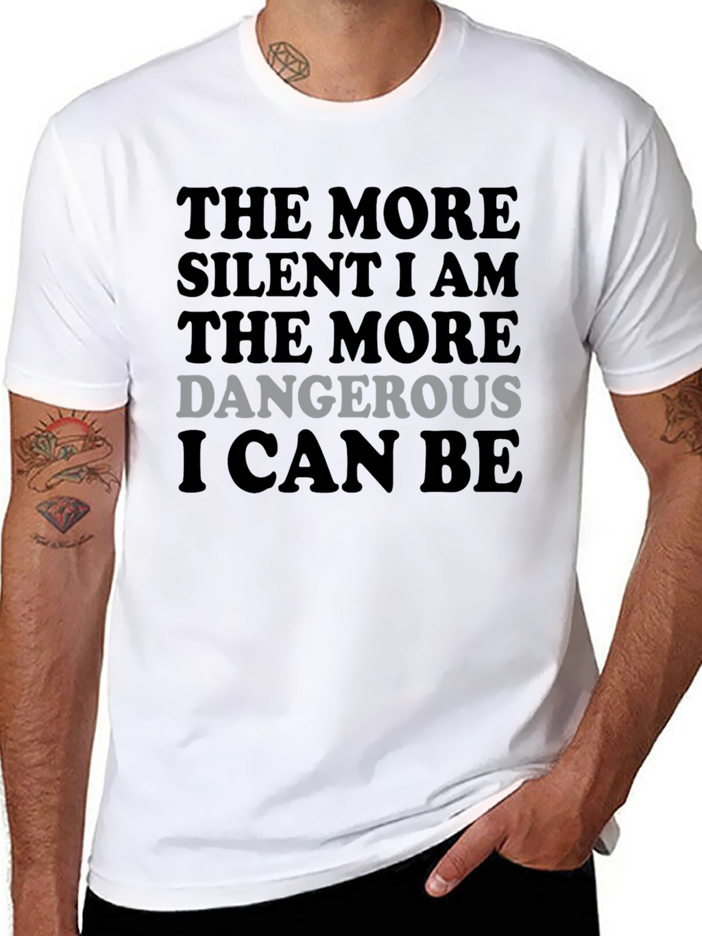 Silent Danger T-Shirt - Mens Crew Neck Tee