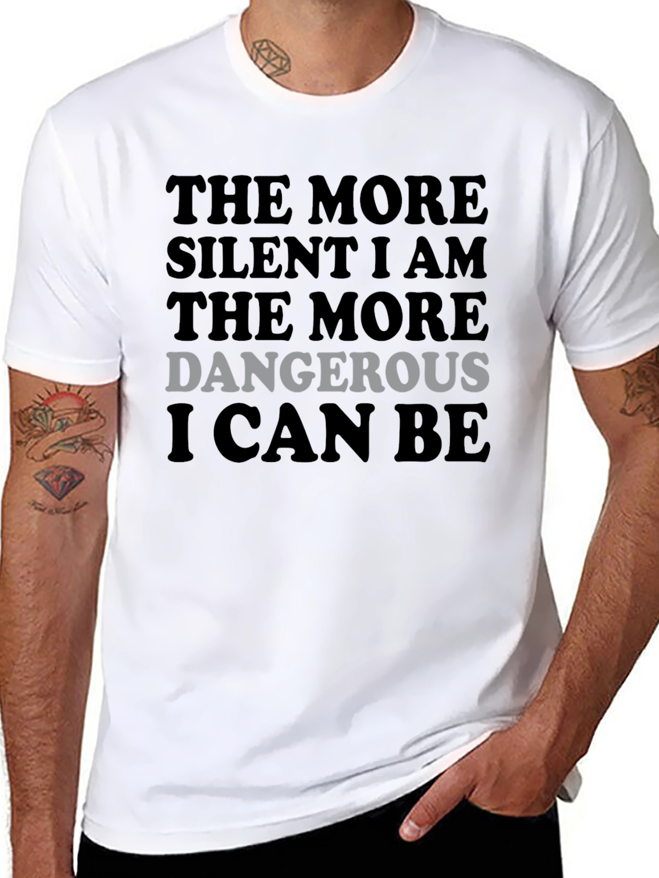 Silent Danger T-Shirt - Mens Crew Neck Tee