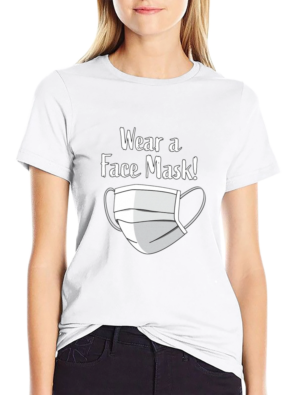 Wear a Face Mask T-Shirt - Black Graphic Tee