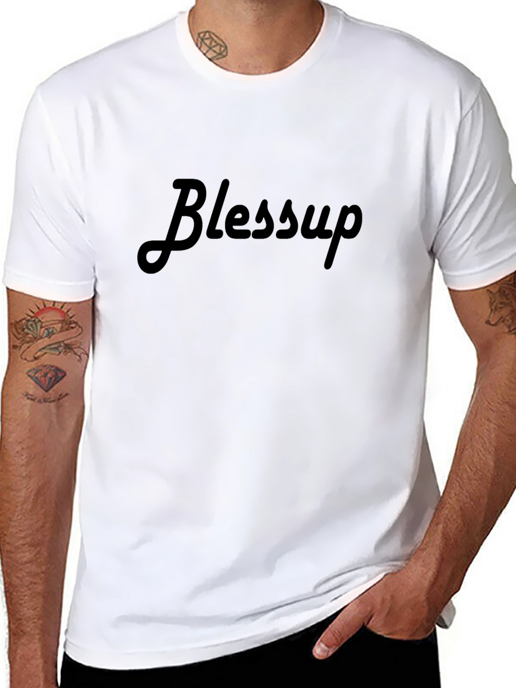 Blessup Black T-Shirt - Casual Comfort