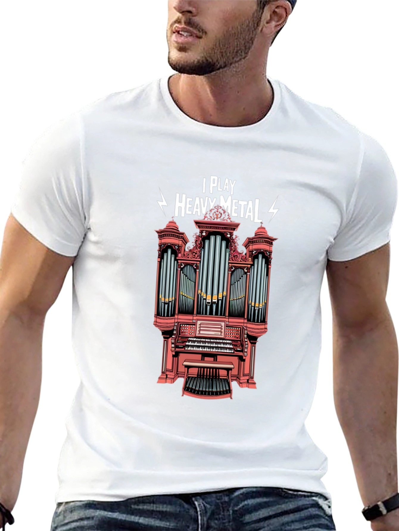 I Play Heavy Metal Organ T-Shirt