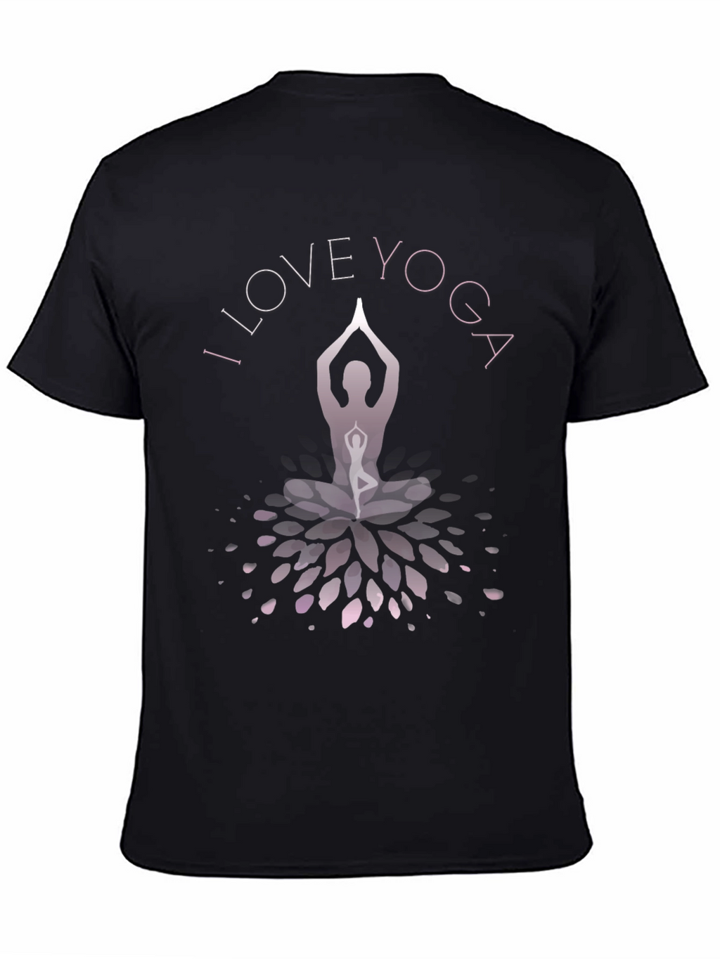 I Love Yoga Graphic Black T-Shirt