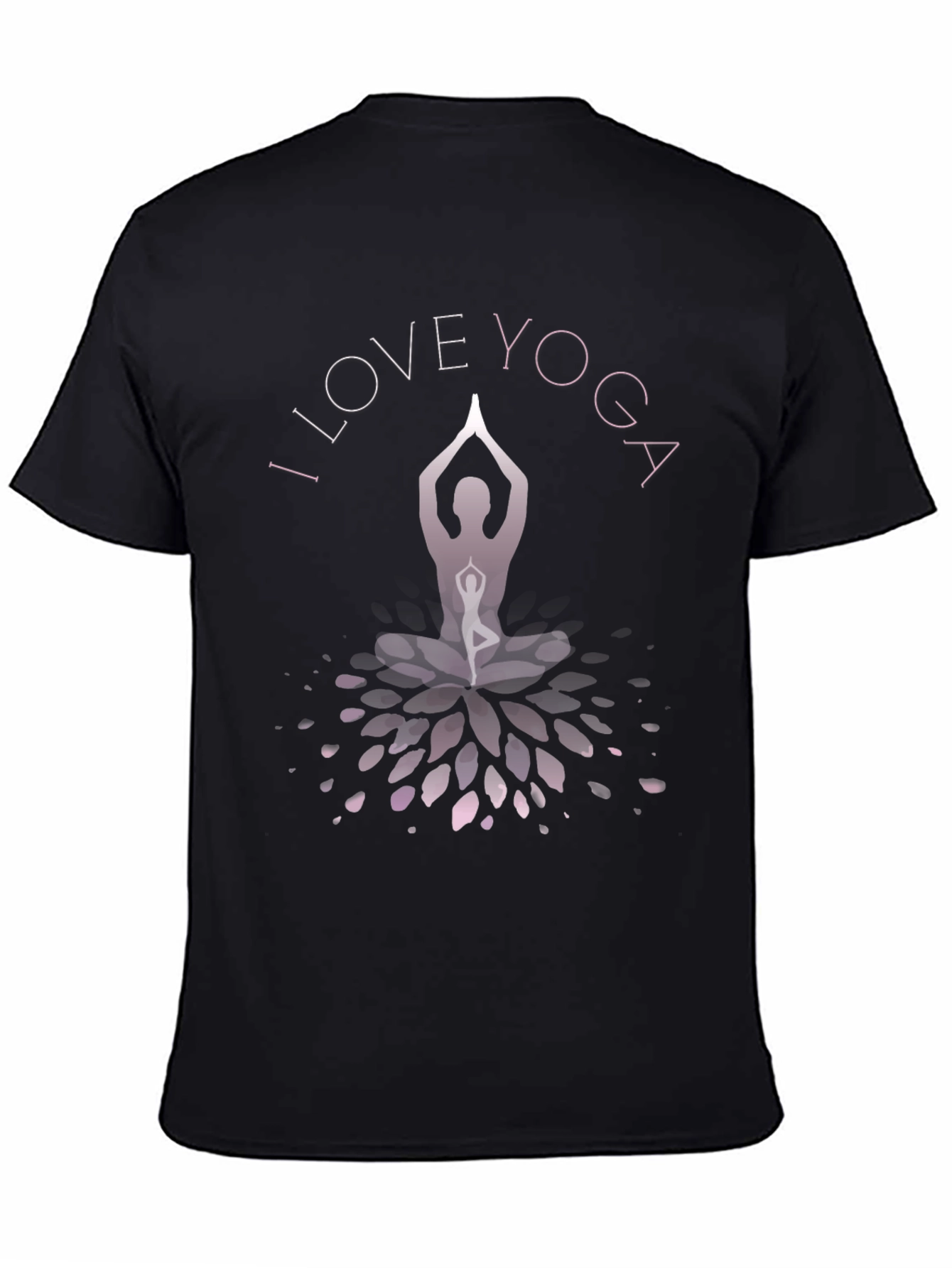 I Love Yoga Graphic Black T-Shirt