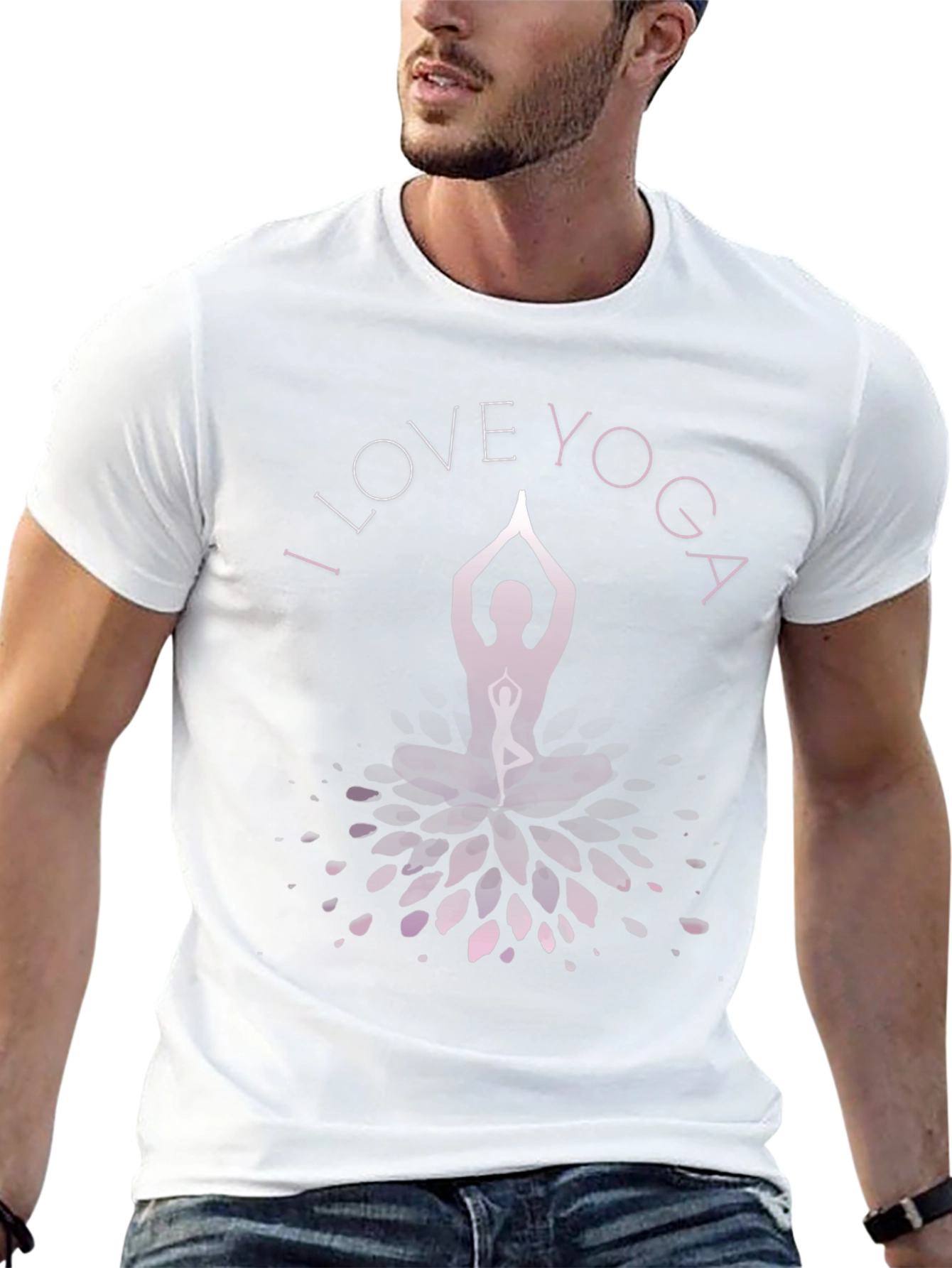 I Love Yoga Graphic Black T-Shirt