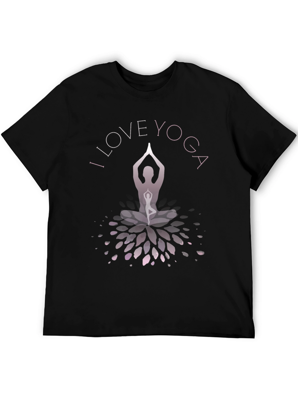I Love Yoga Graphic Black T-Shirt