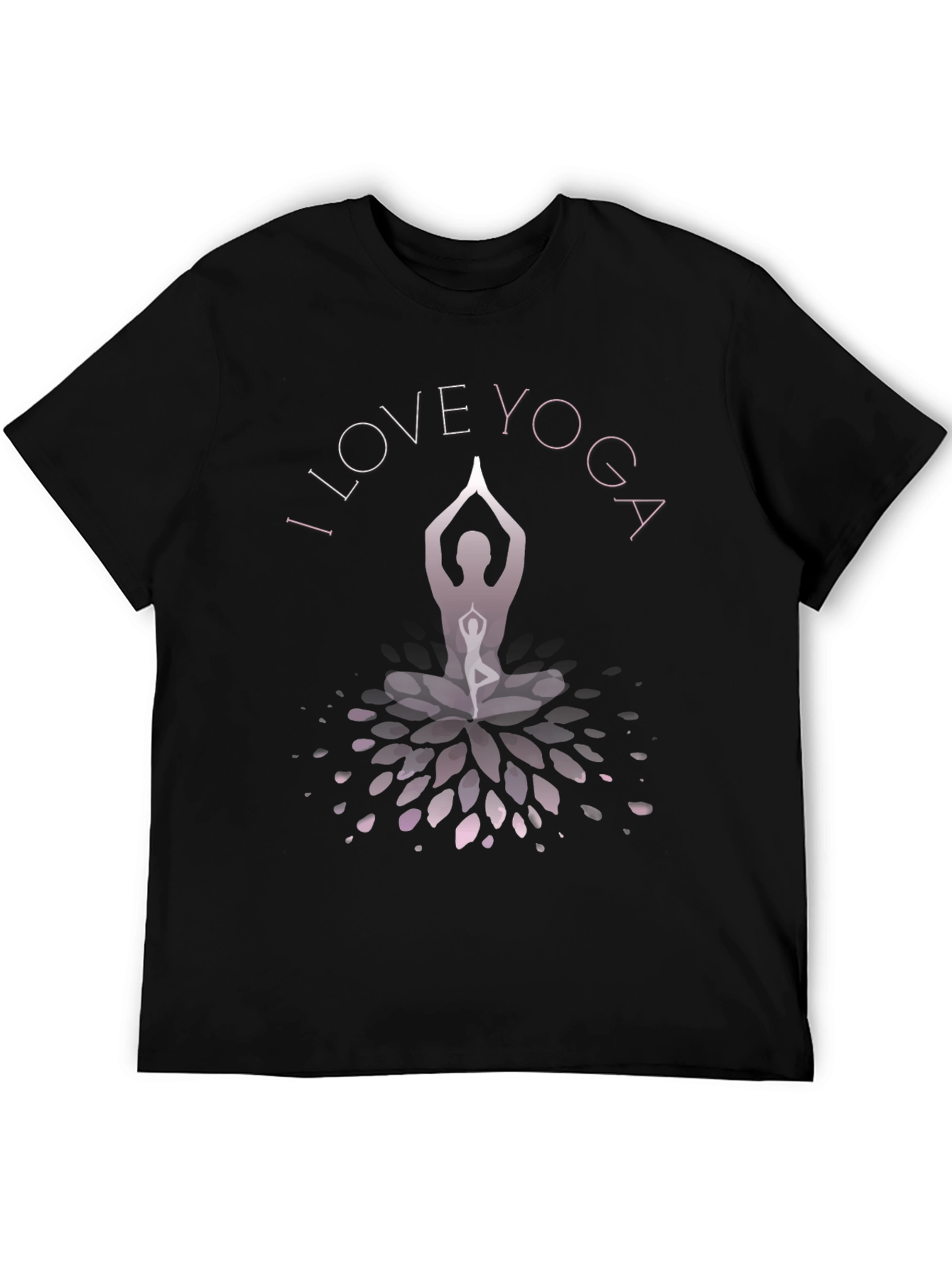 I Love Yoga Graphic Black T-Shirt