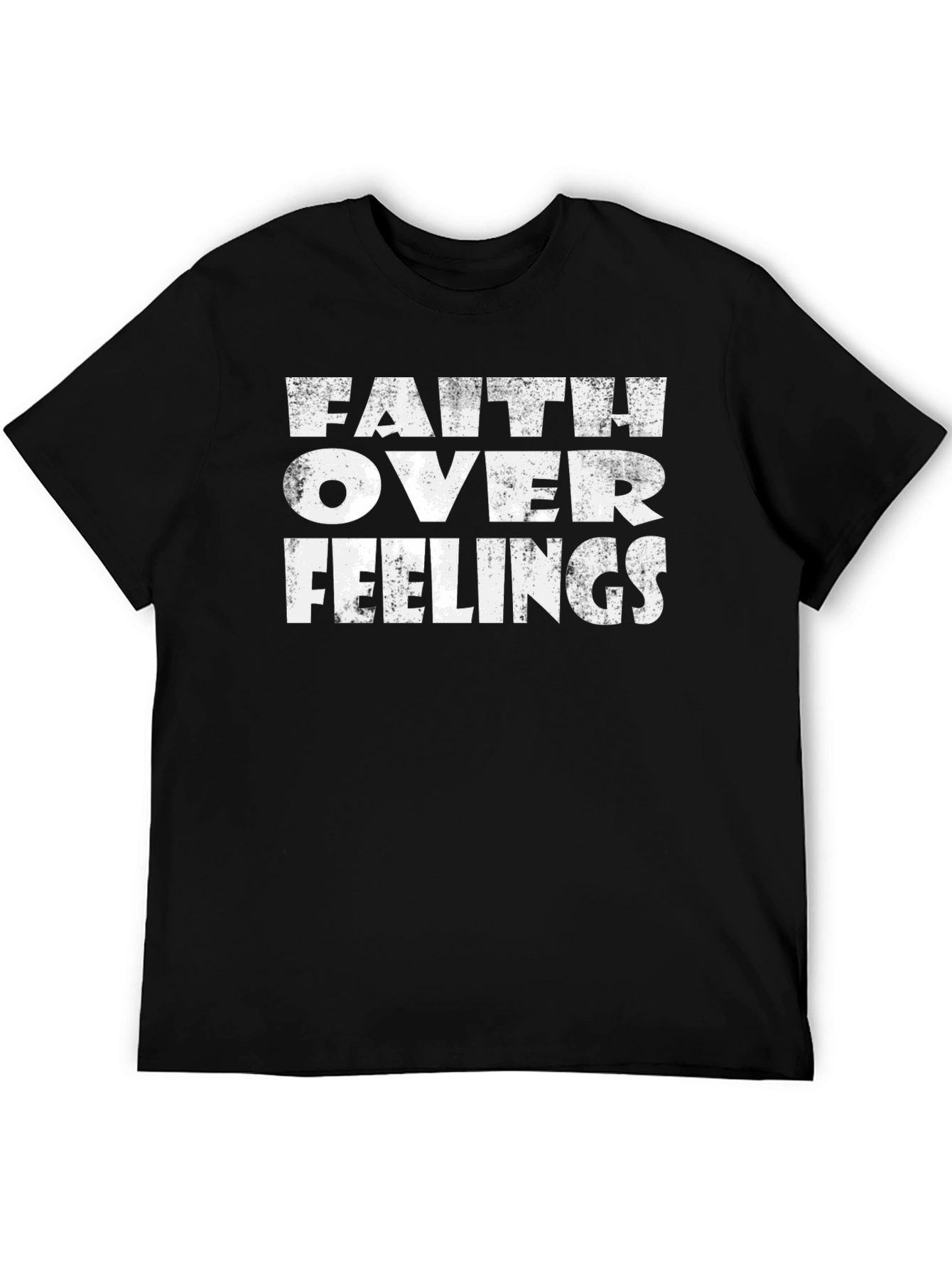 Faith Over Feelings Graphic Tee - Black