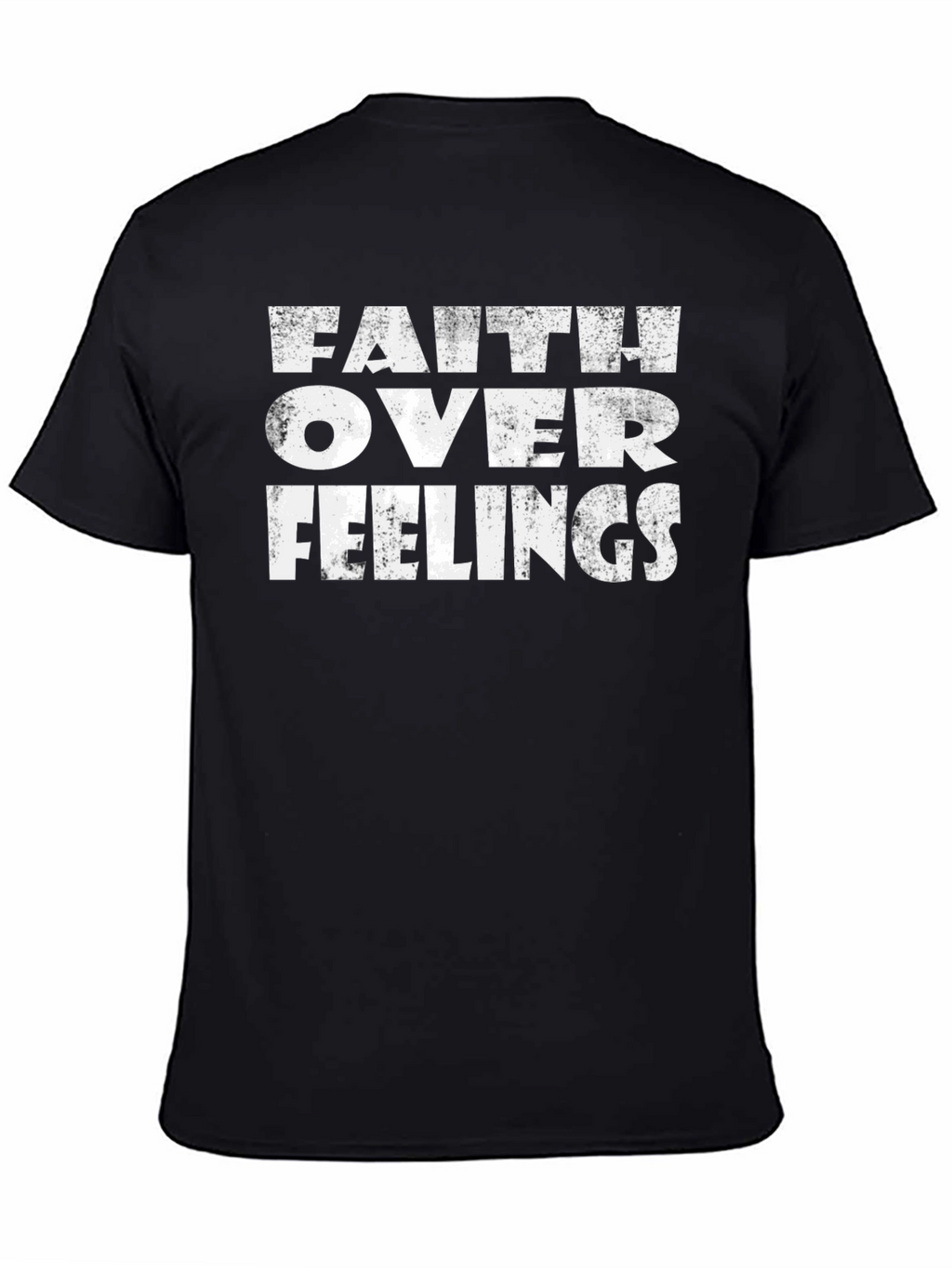 Faith Over Feelings Graphic Tee - Black