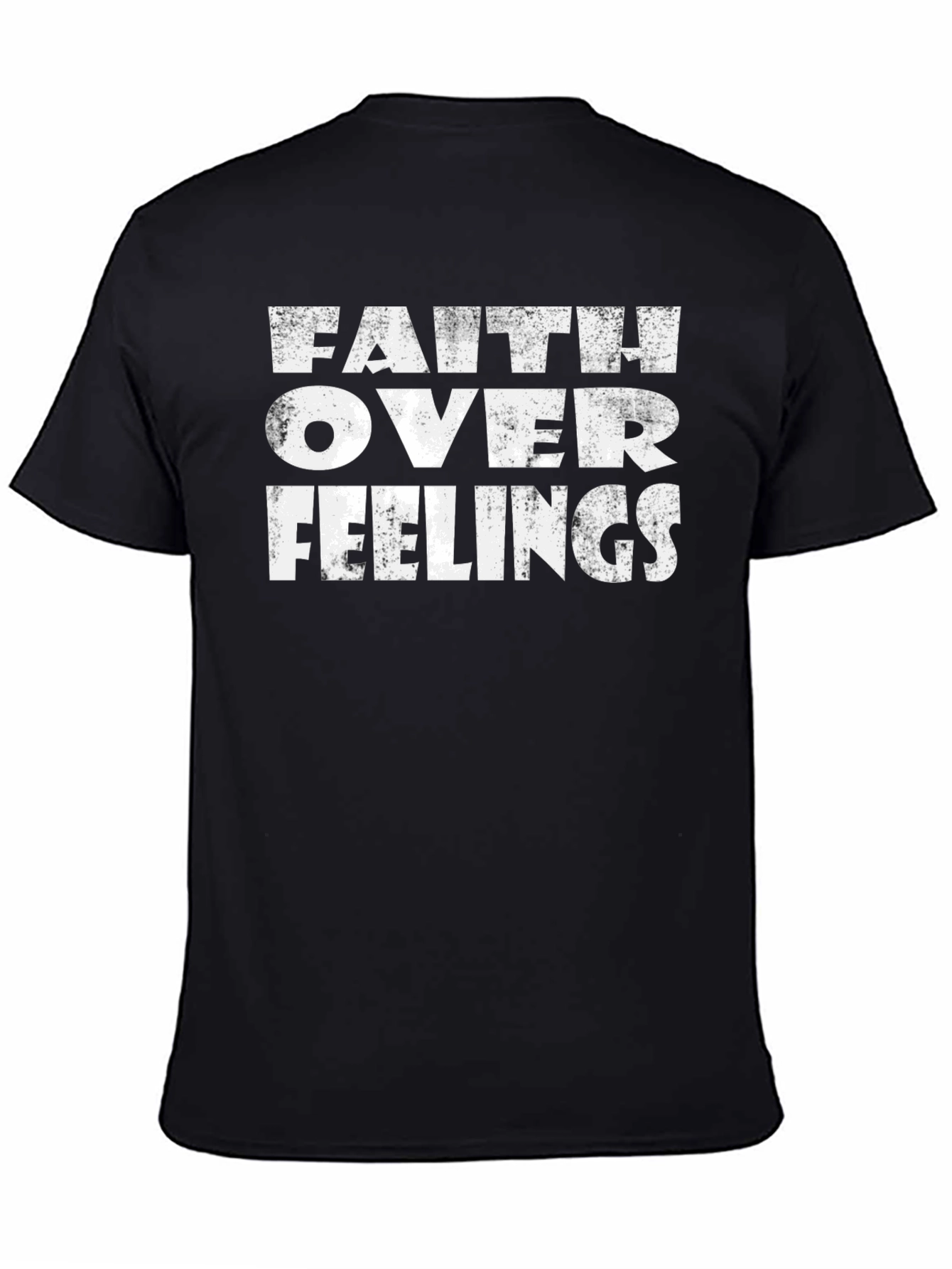 Faith Over Feelings Graphic Tee - Black