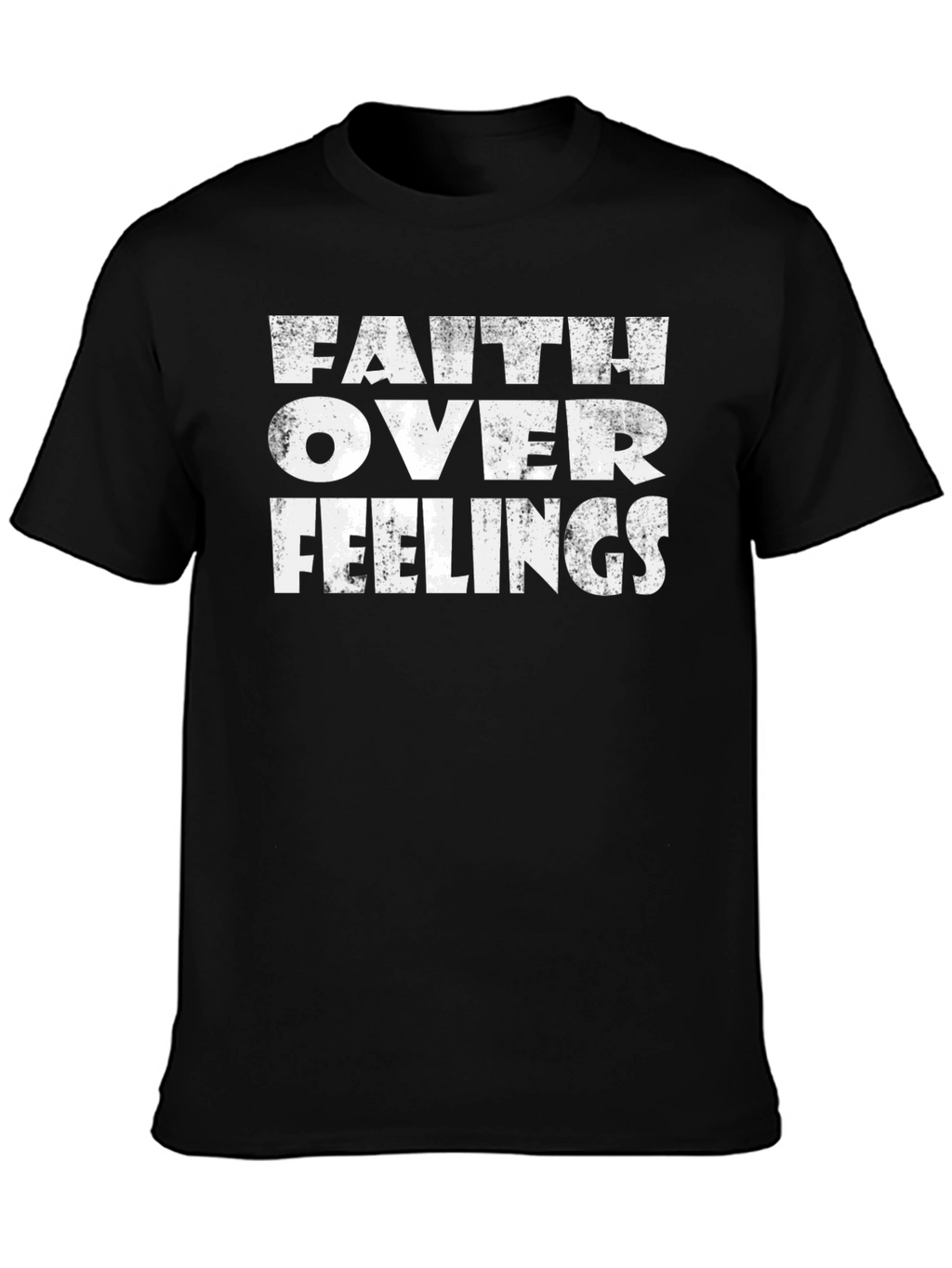 Faith Over Feelings Graphic Tee - Black