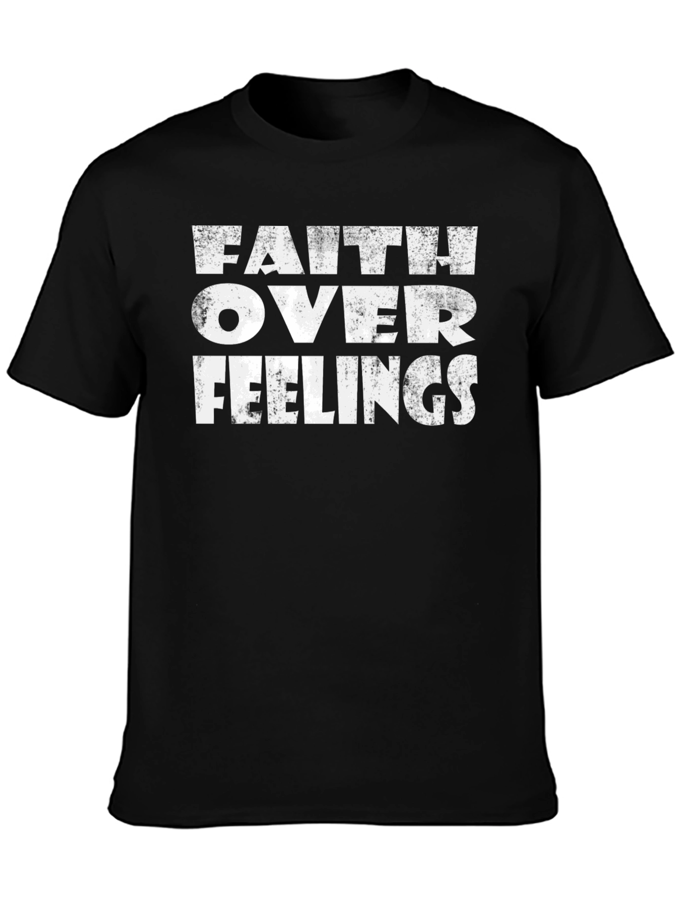 Faith Over Feelings Graphic Tee - Black
