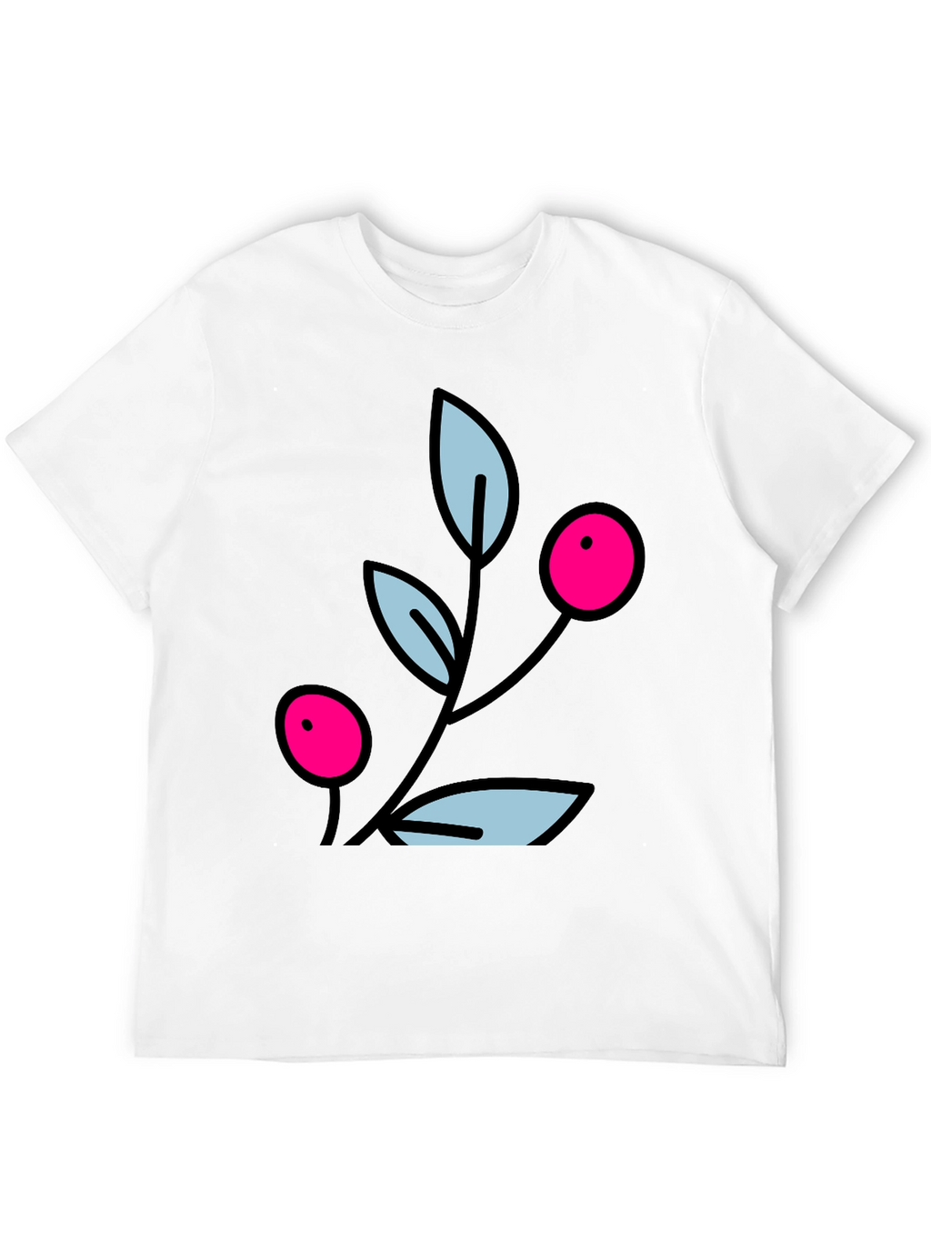 Berry Branch Graphic Black T-Shirt