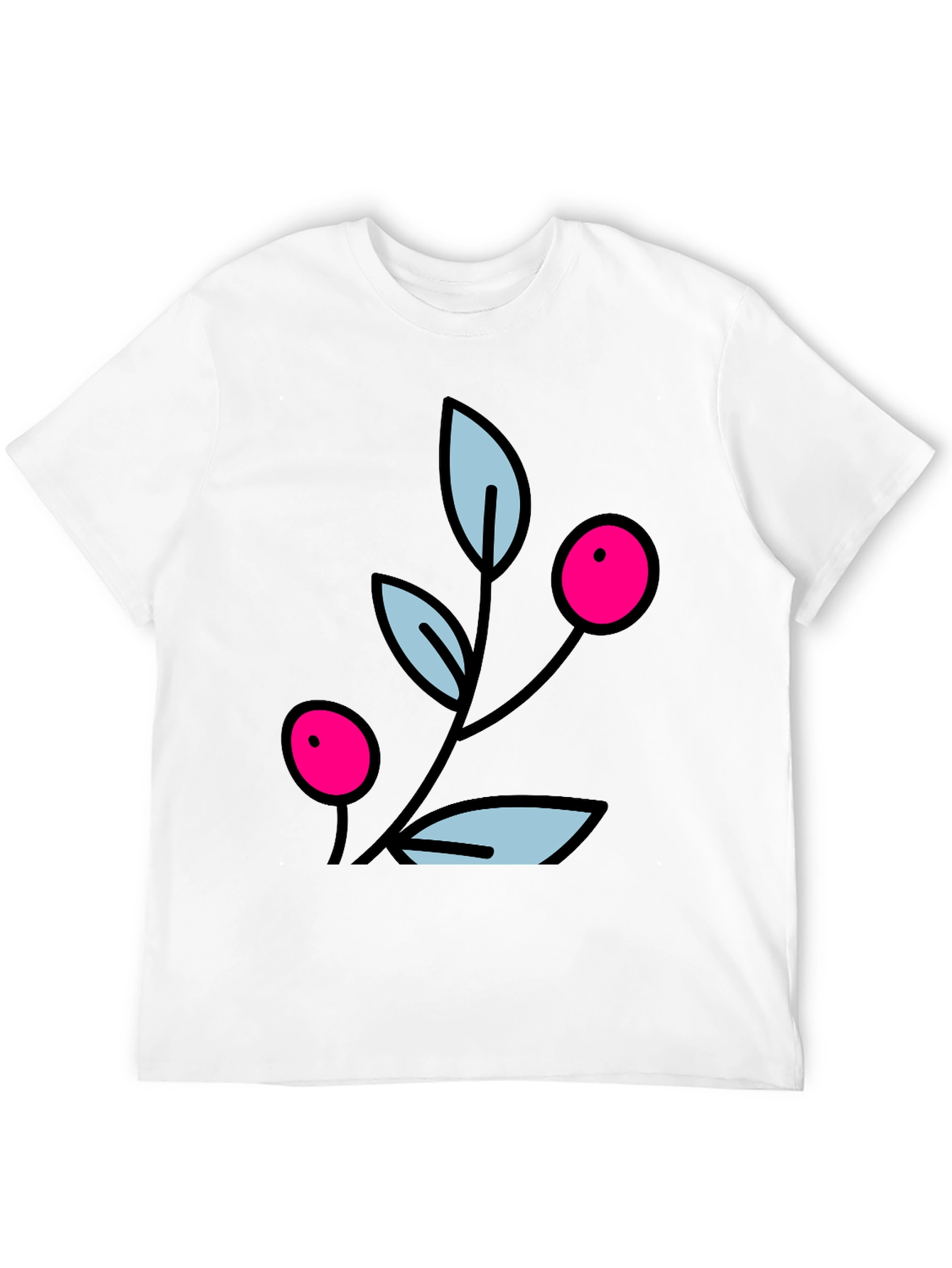 Berry Branch Graphic Black T-Shirt