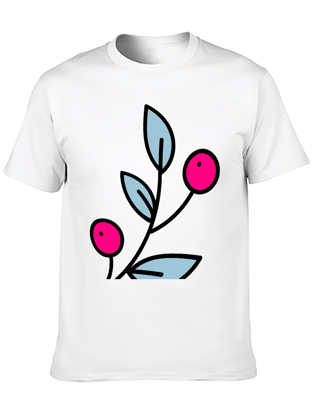Berry Branch Graphic Black T-Shirt