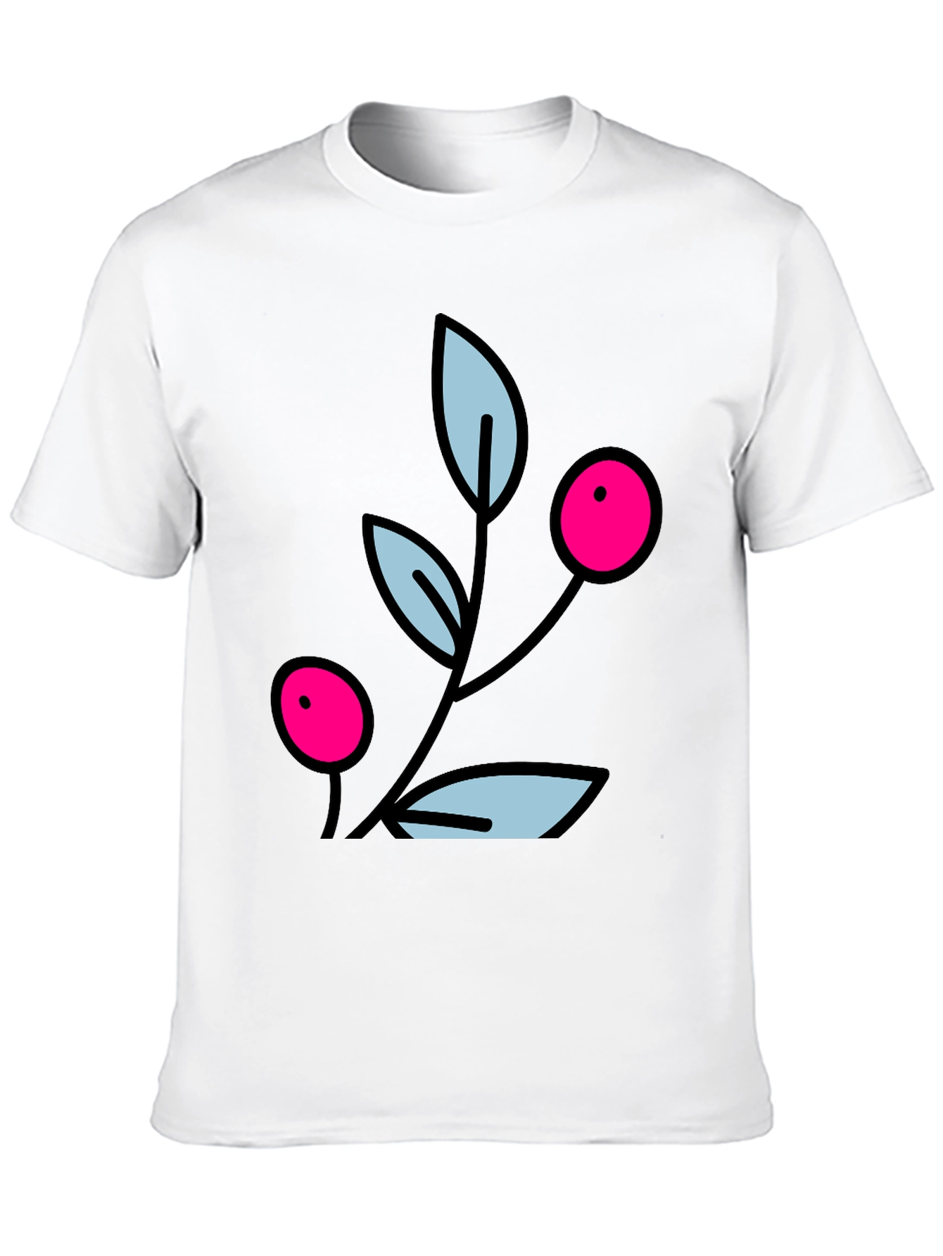 Berry Branch Graphic Black T-Shirt
