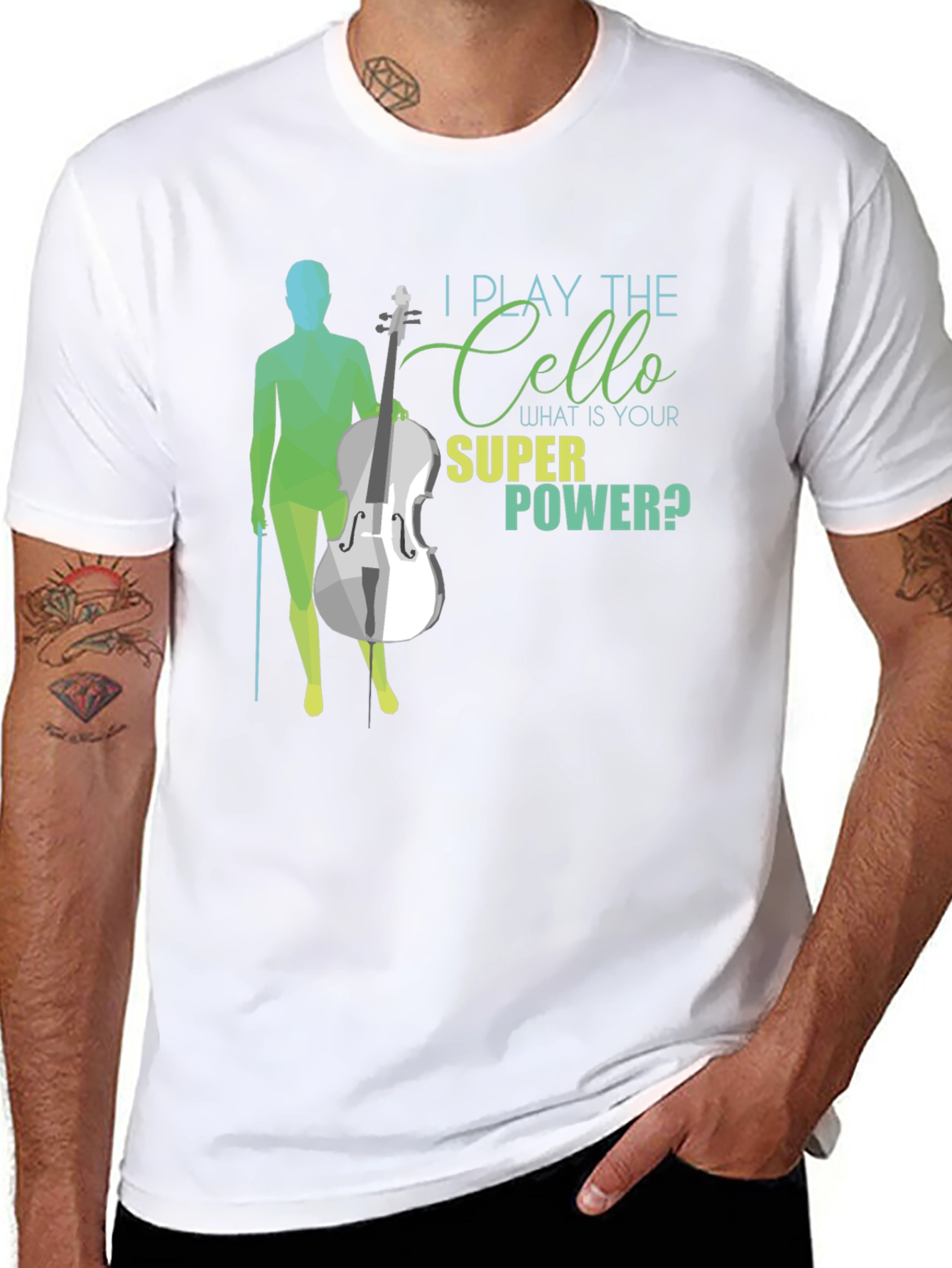 I Play The Cello T-Shirt - Super Power Tee