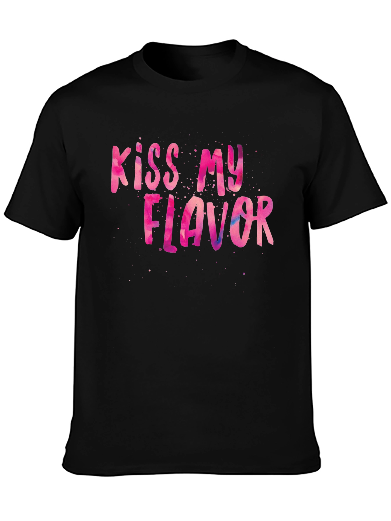 Kiss My Flavor Graphic Tee - Black
