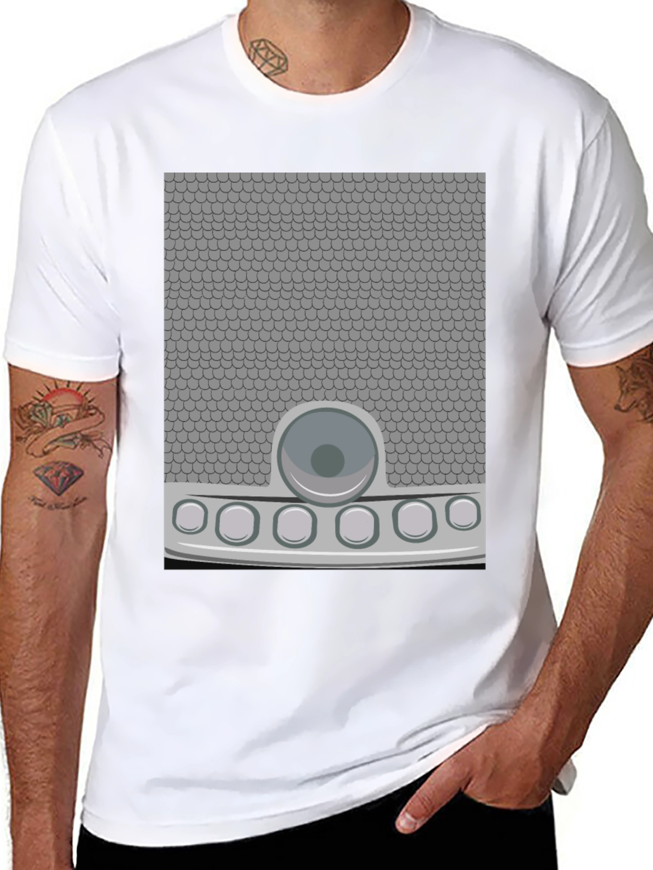 Retro Sci-Fi Costume T-Shirt - Black