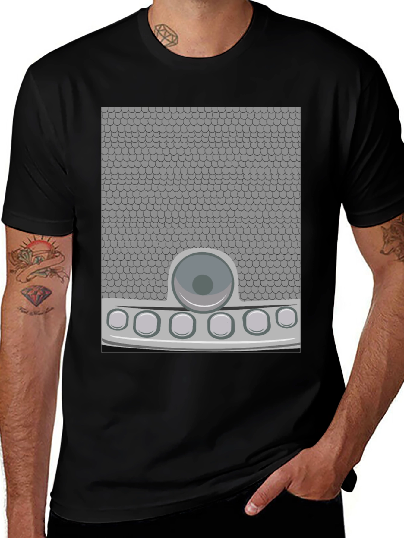 Retro Sci-Fi Costume T-Shirt - Black