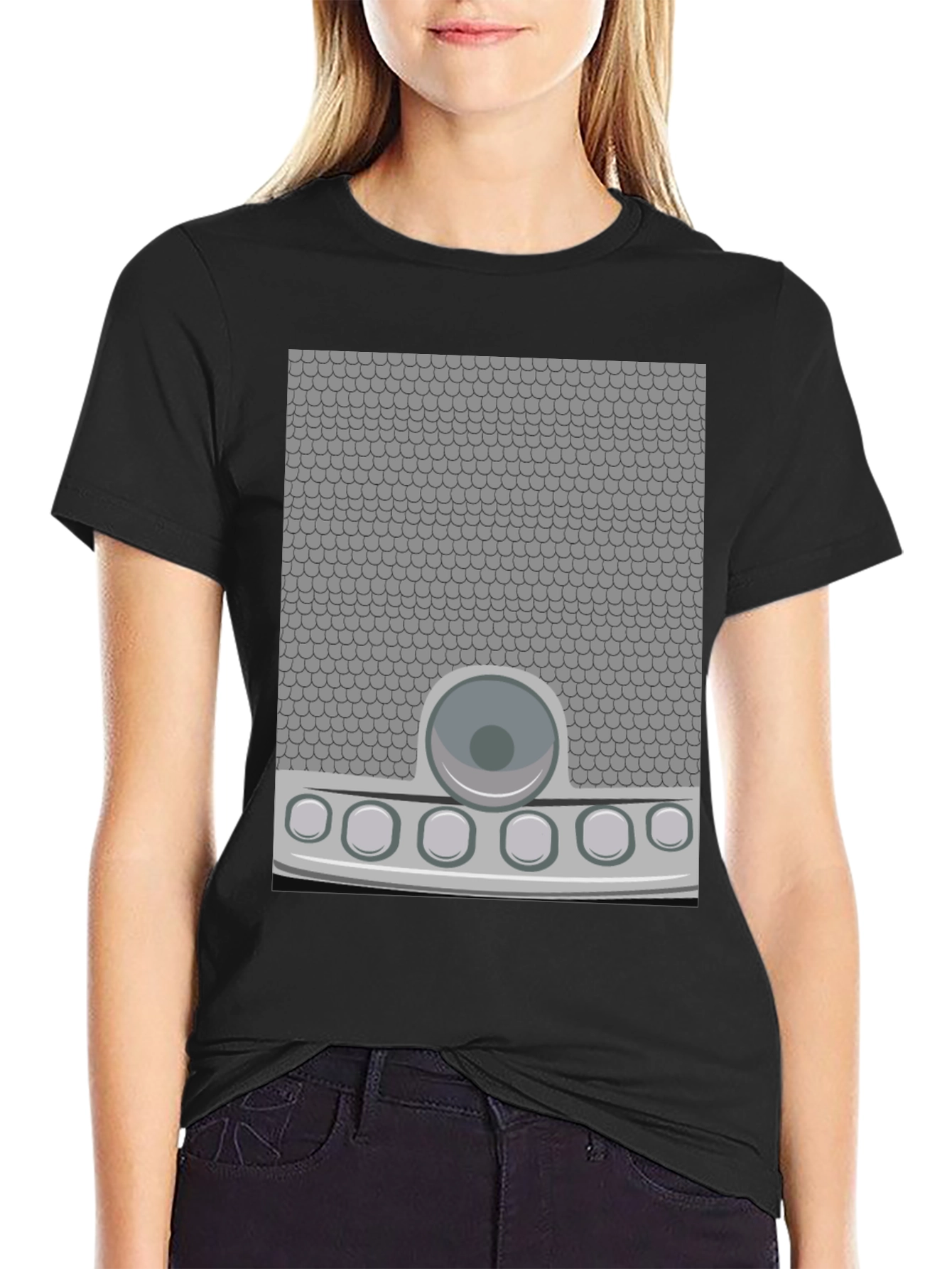 Retro Sci-Fi Costume T-Shirt - Black