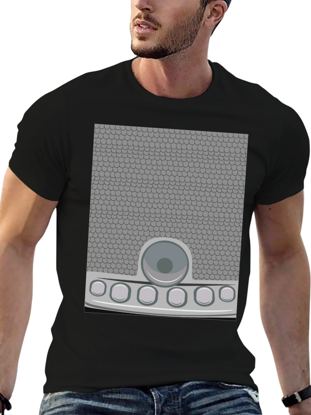 Retro Sci-Fi Costume T-Shirt - Black