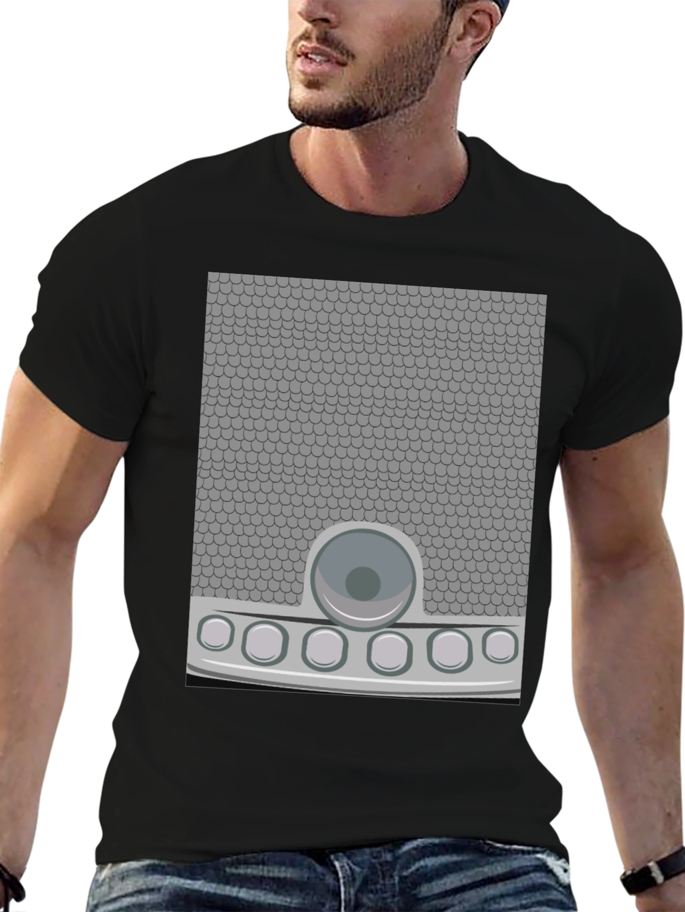 Retro Sci-Fi Costume T-Shirt - Black