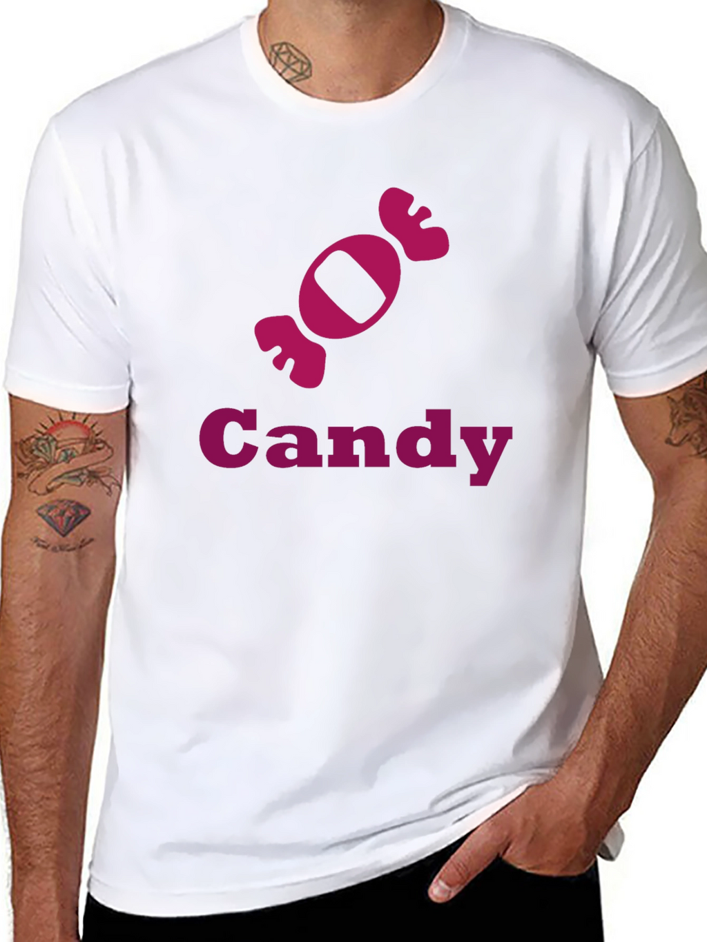 Candy Graphic Print Crew Neck T-Shirt