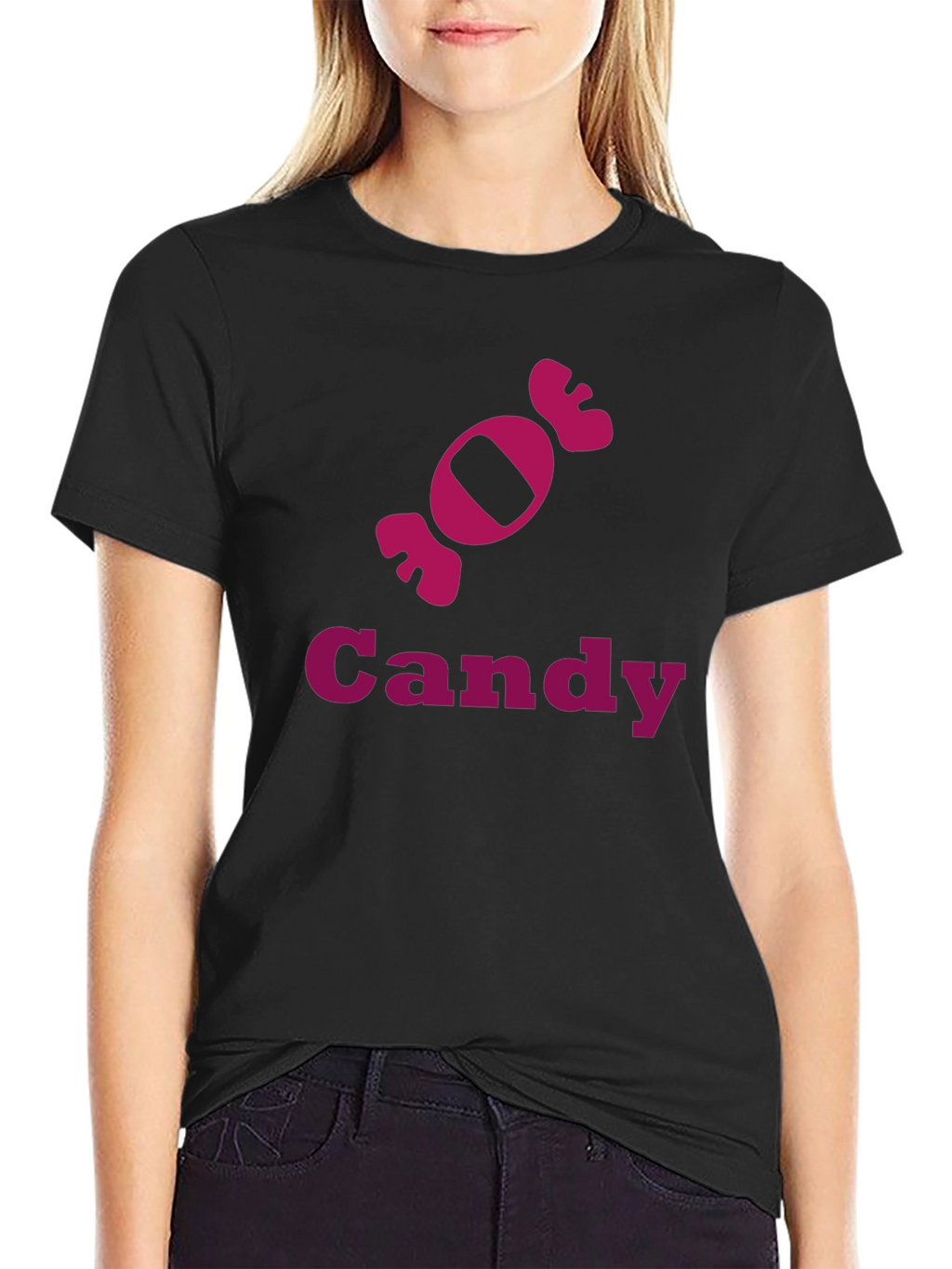 Candy Graphic Print Crew Neck T-Shirt