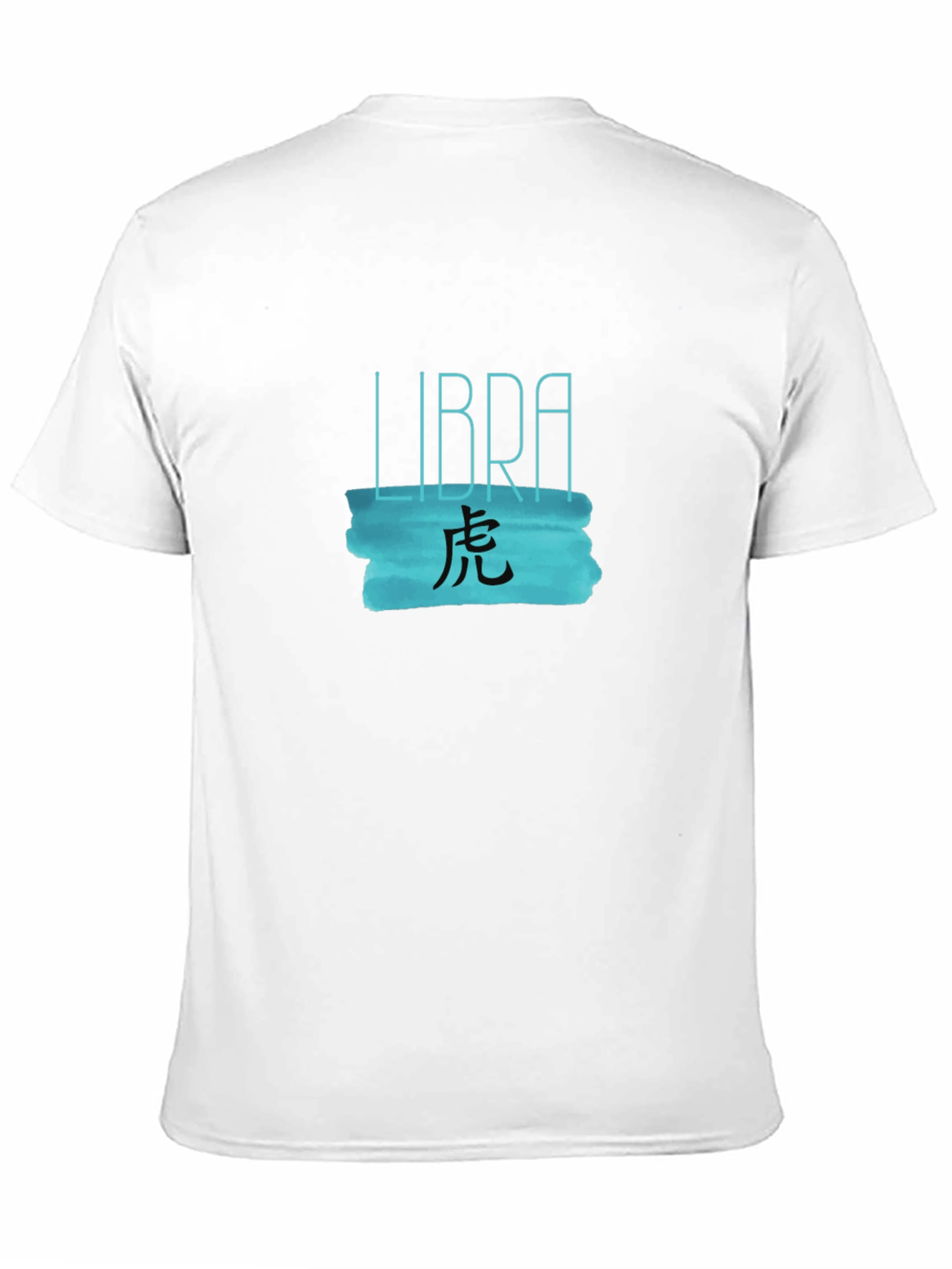 Libra Zodiac Tiger Graphic Tee - Black