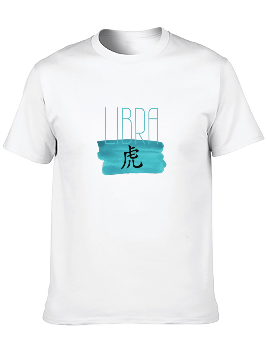 Libra Zodiac Tiger Graphic Tee - Black