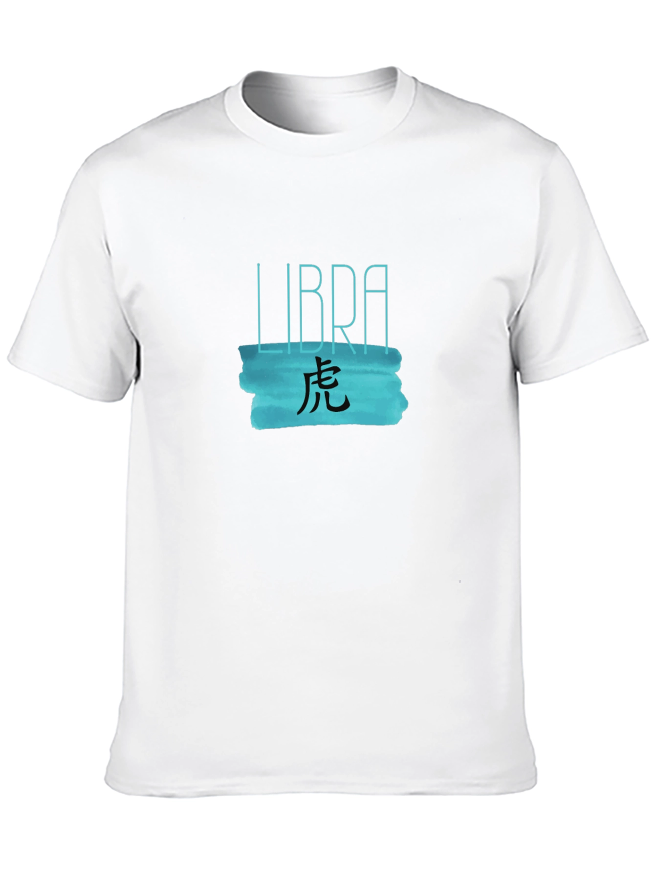 Libra Zodiac Tiger Graphic Tee - Black