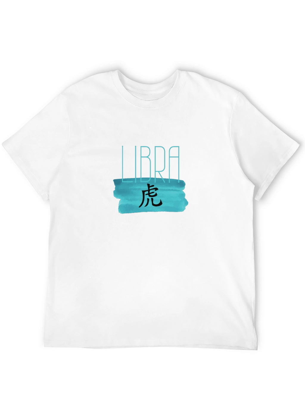 Libra Zodiac Tiger Graphic Tee - Black