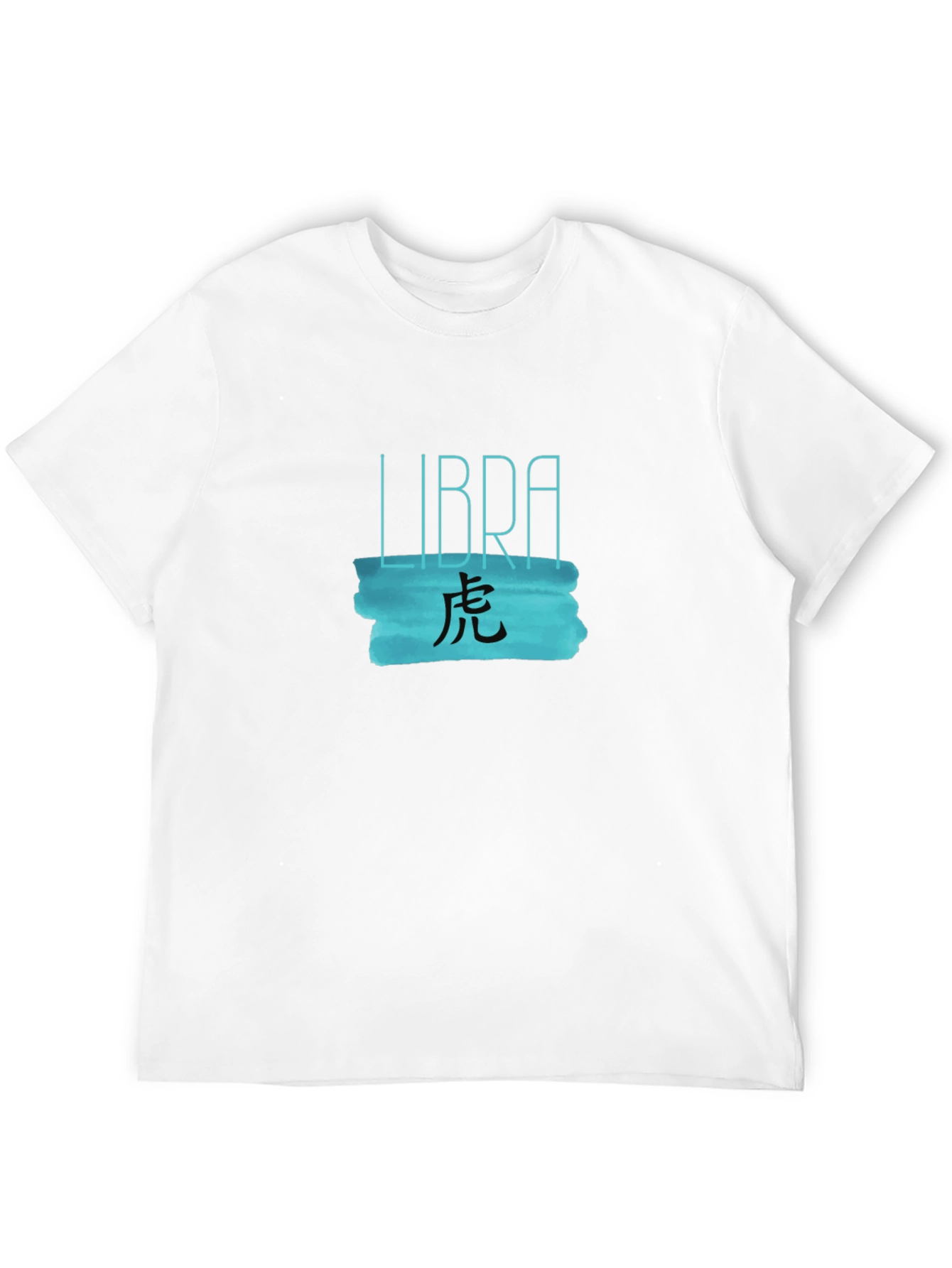 Libra Zodiac Tiger Graphic Tee - Black
