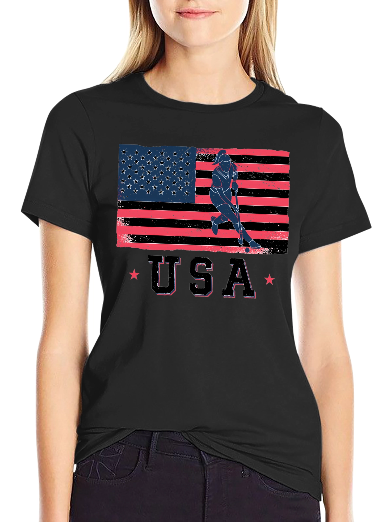 USA Hockey Flag Graphic Tee