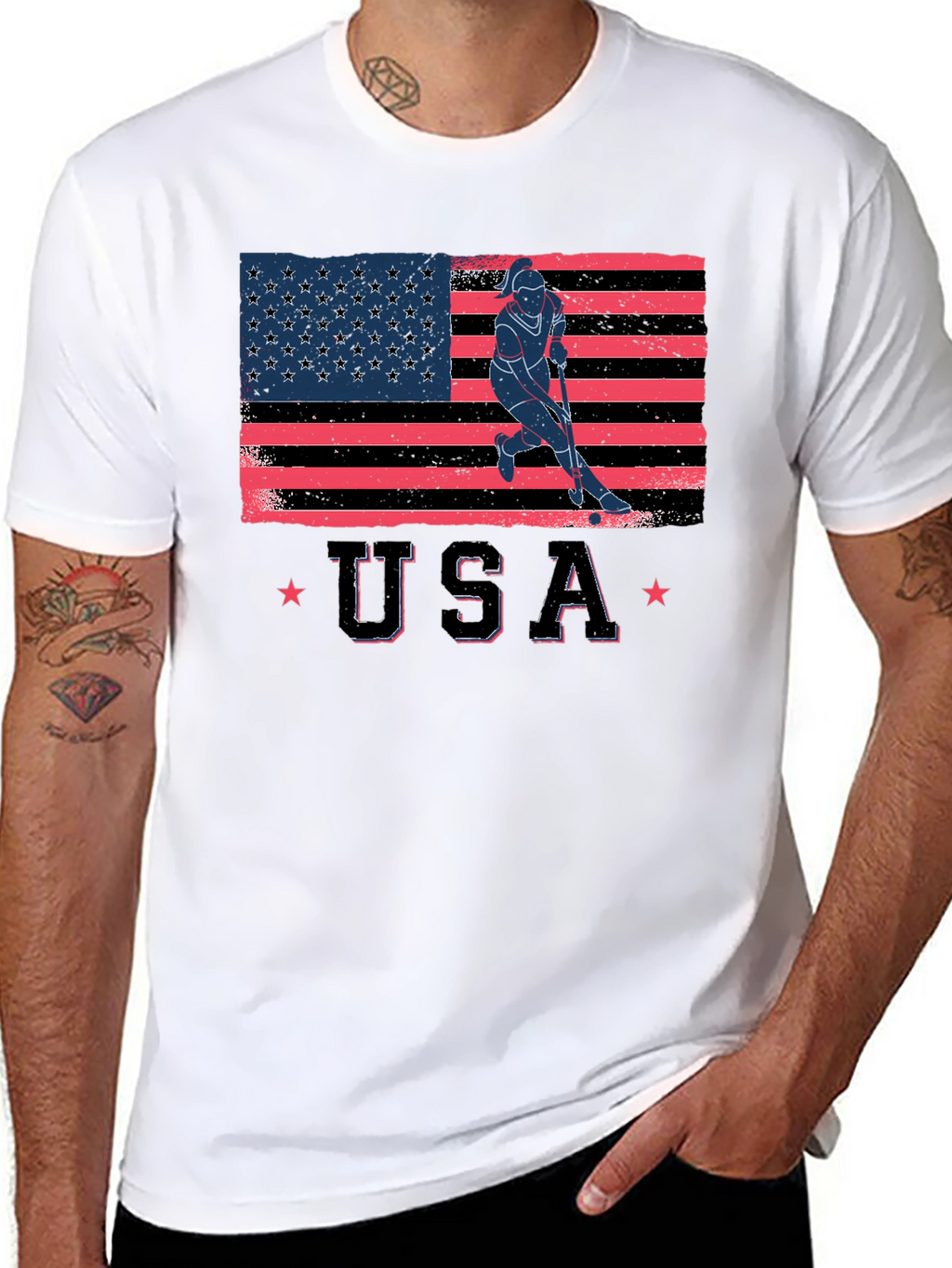 USA Hockey Flag Graphic Tee