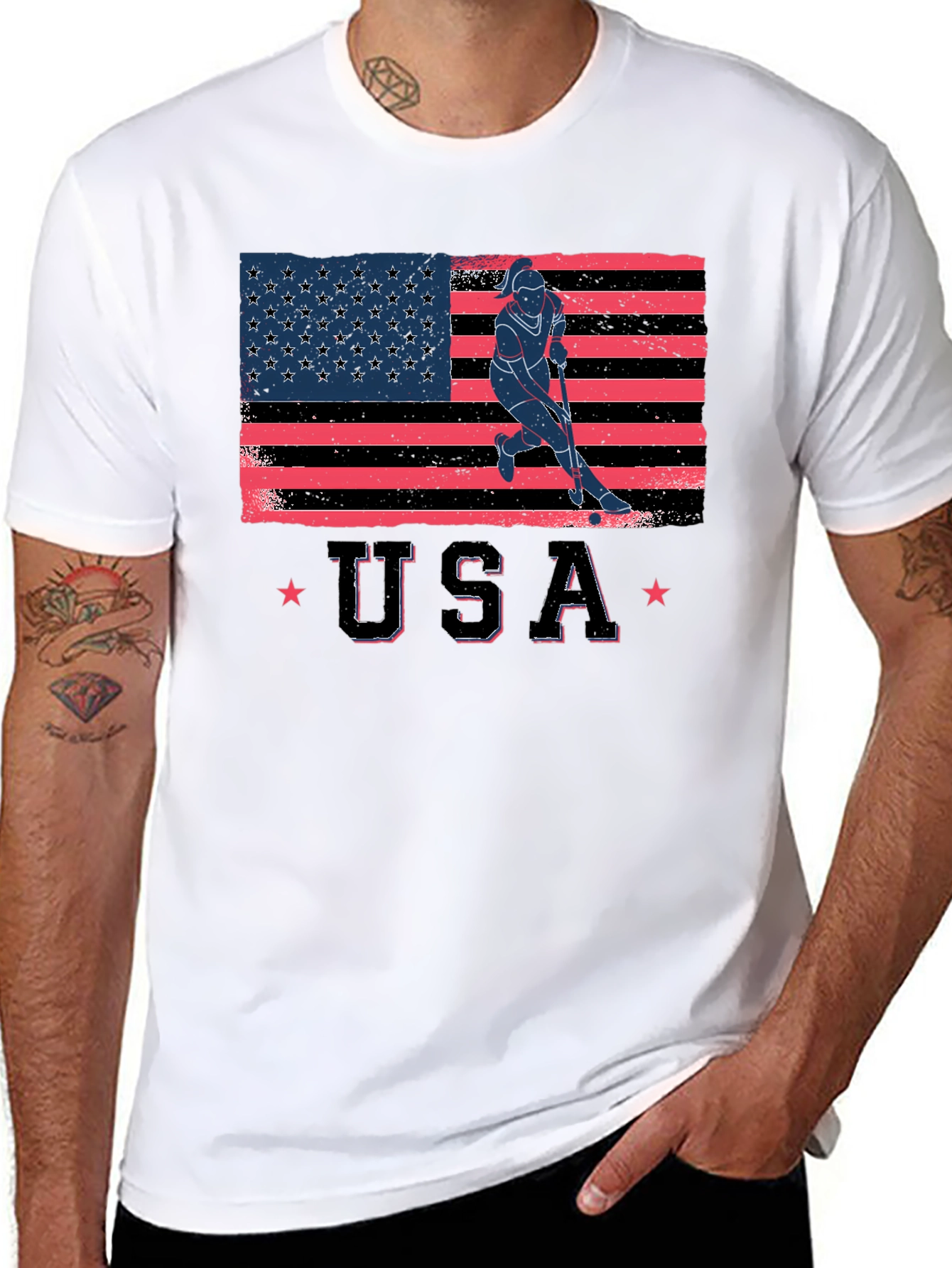 USA Hockey Flag Graphic Tee