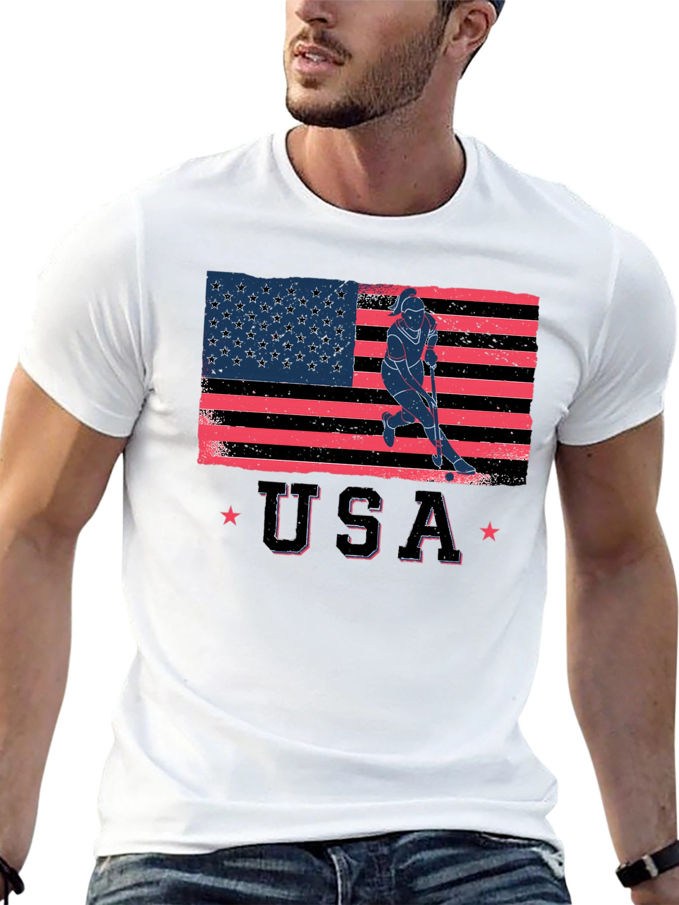 USA Hockey Flag Graphic Tee