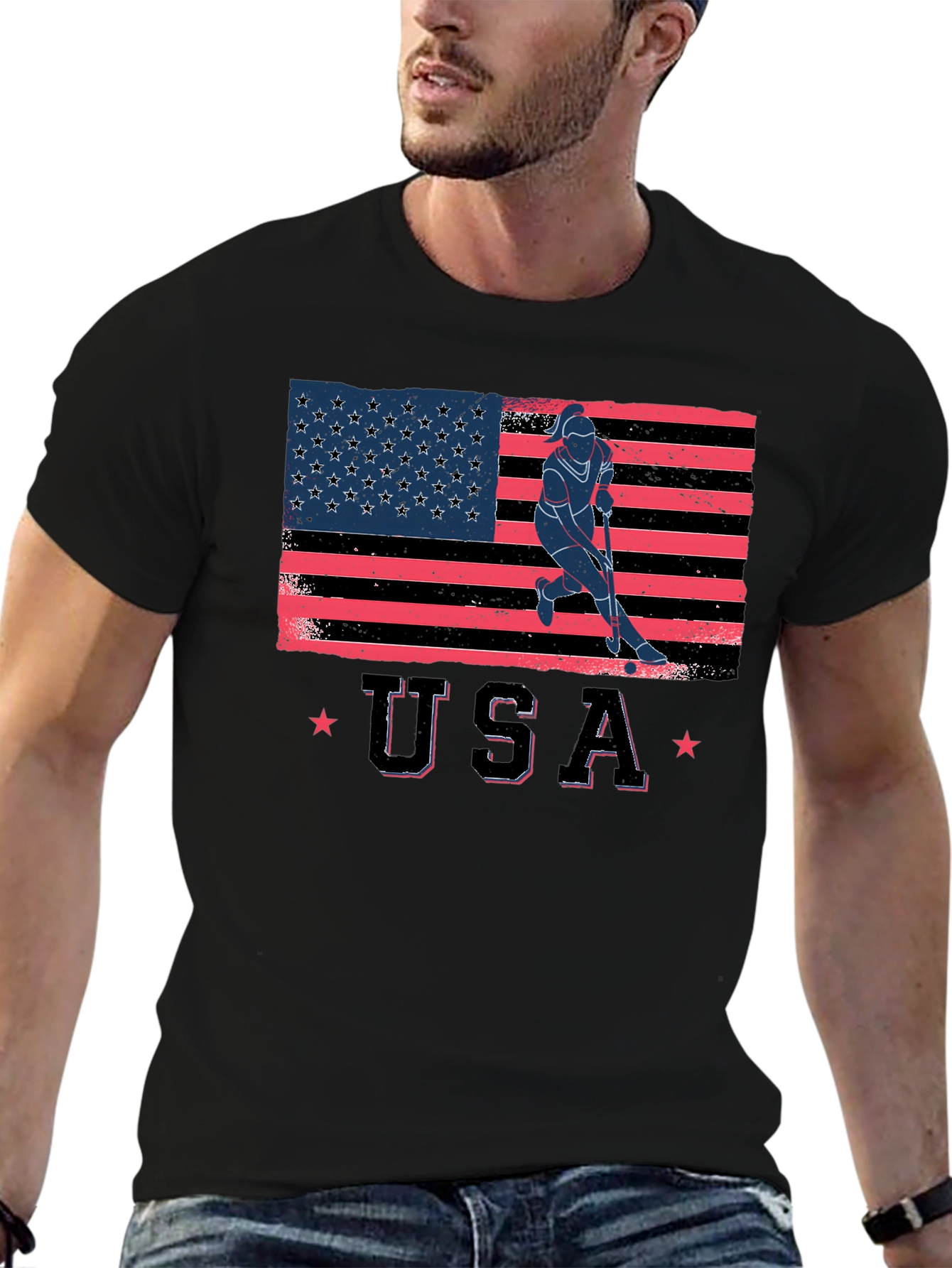 USA Hockey Flag Graphic Tee