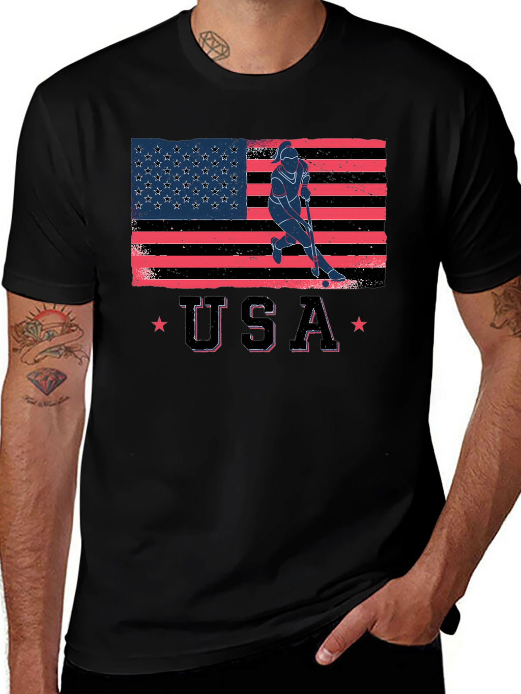 USA Hockey Flag Graphic Tee