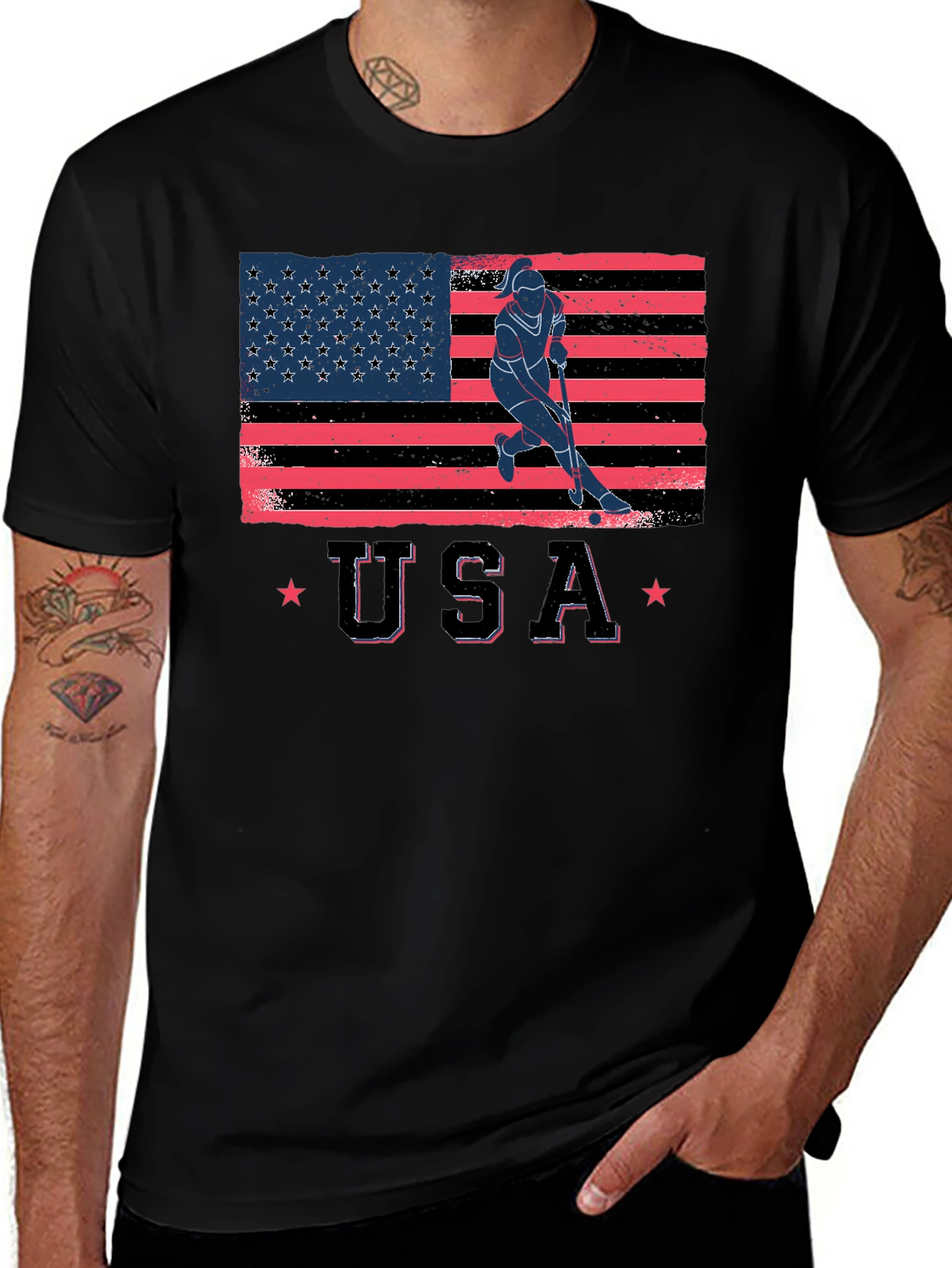 USA Hockey Flag Graphic Tee