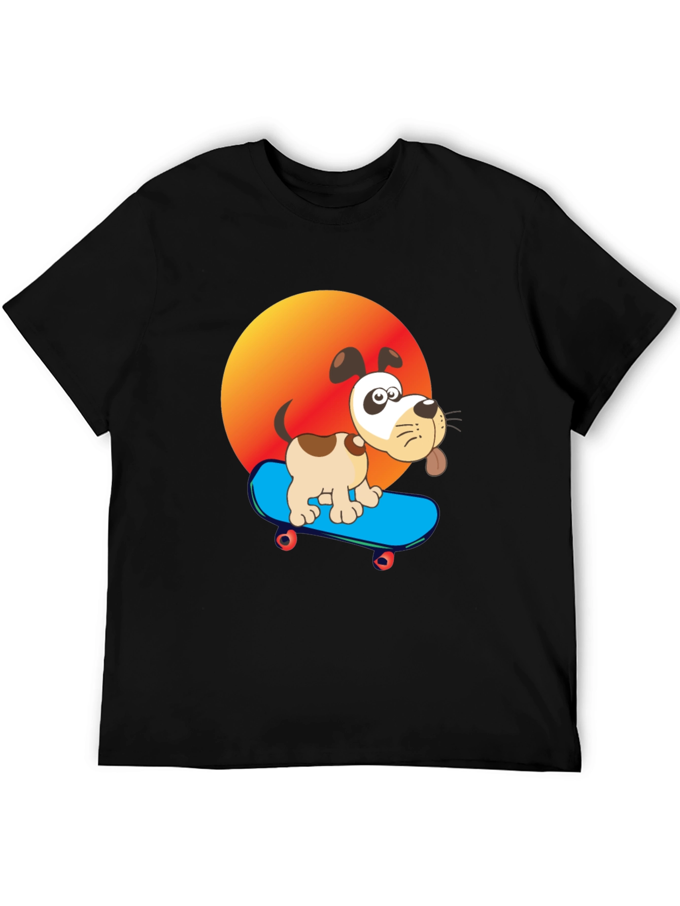 Dog on Skateboard Graphic Tee - Cool & Fun
