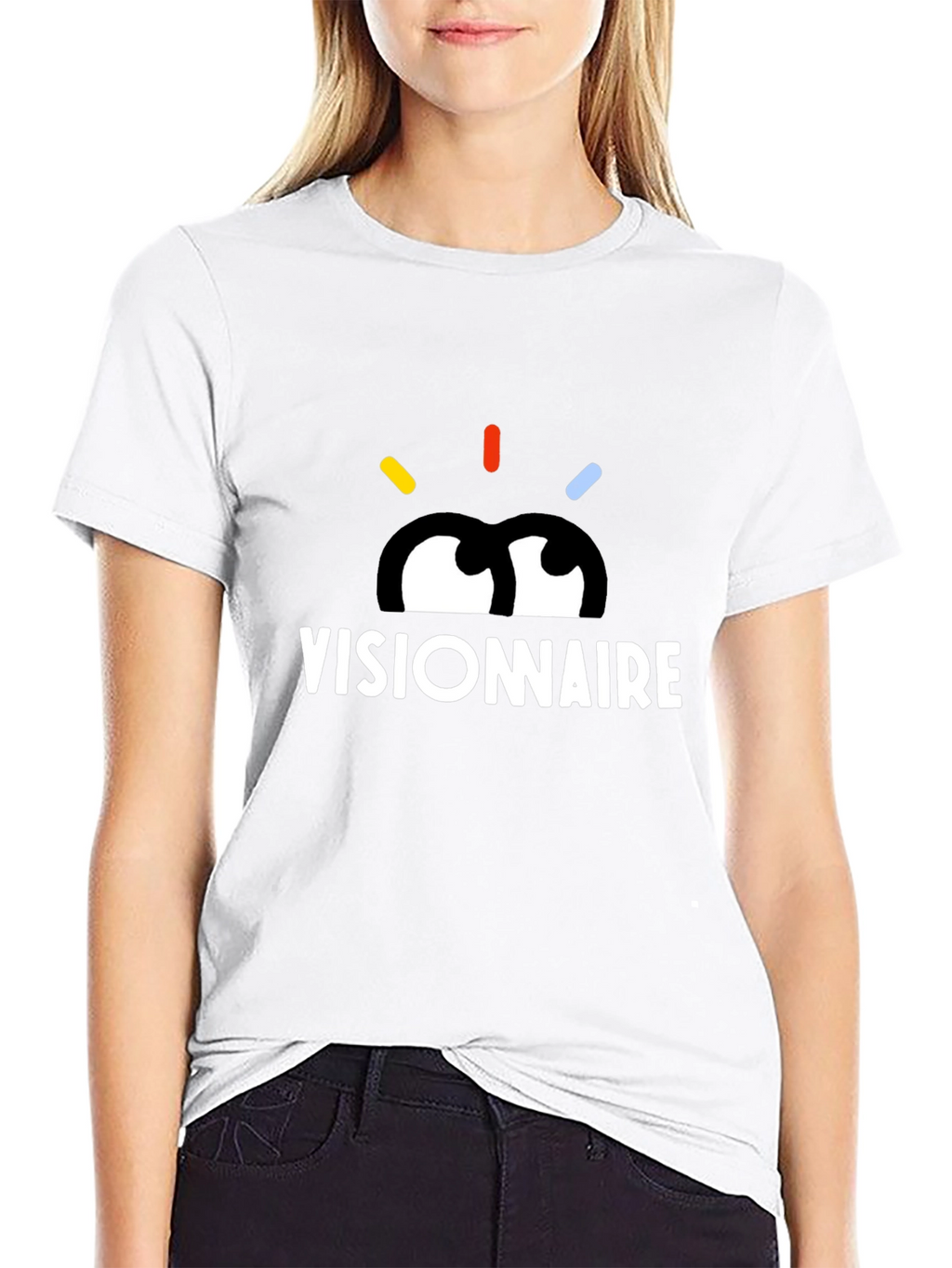 Visionnaire Graphic Black T-Shirt - Modern Eye Design